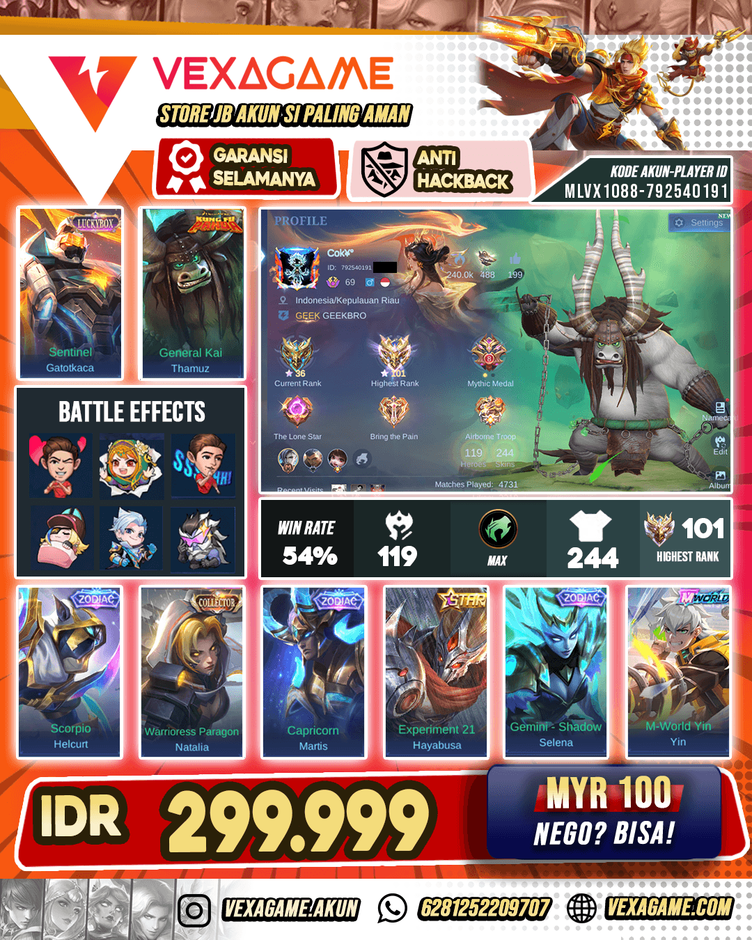Yin Mworld | Thamuz Kungfu Panda | EX Immortal
