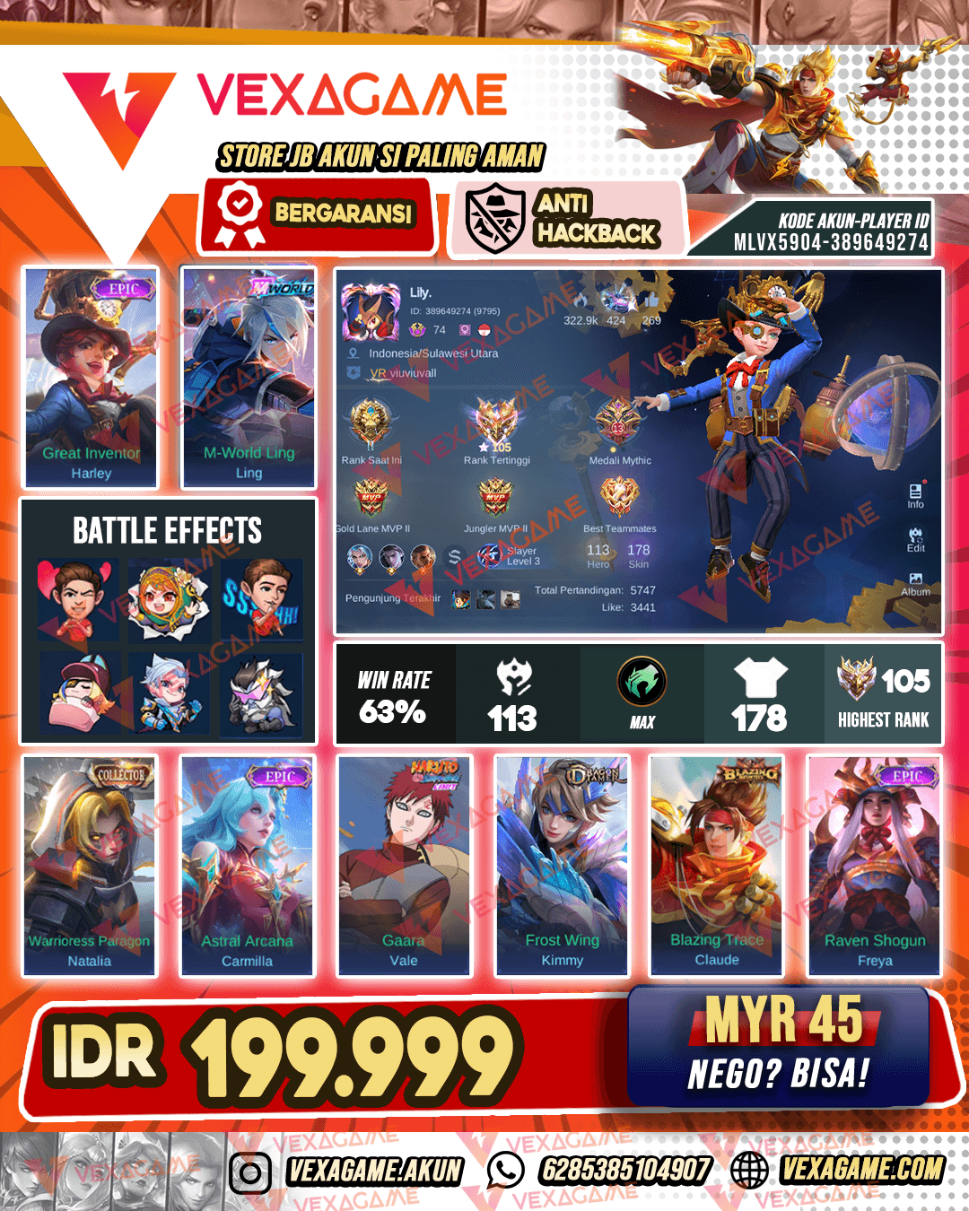Harley Epic X Ling M World | Ex Immortal | Emblem MAX