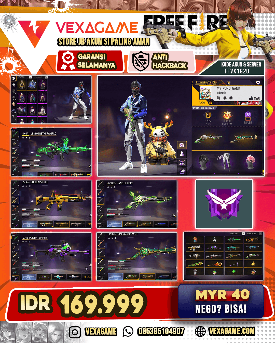 SG 3 RASA : LUMUT - TEROMPET - MAMBA | VAULT 100++ | CELANA ANGEL PUTIH | CELANA GAJAH PINK | 2 RAMBUT SASUKE