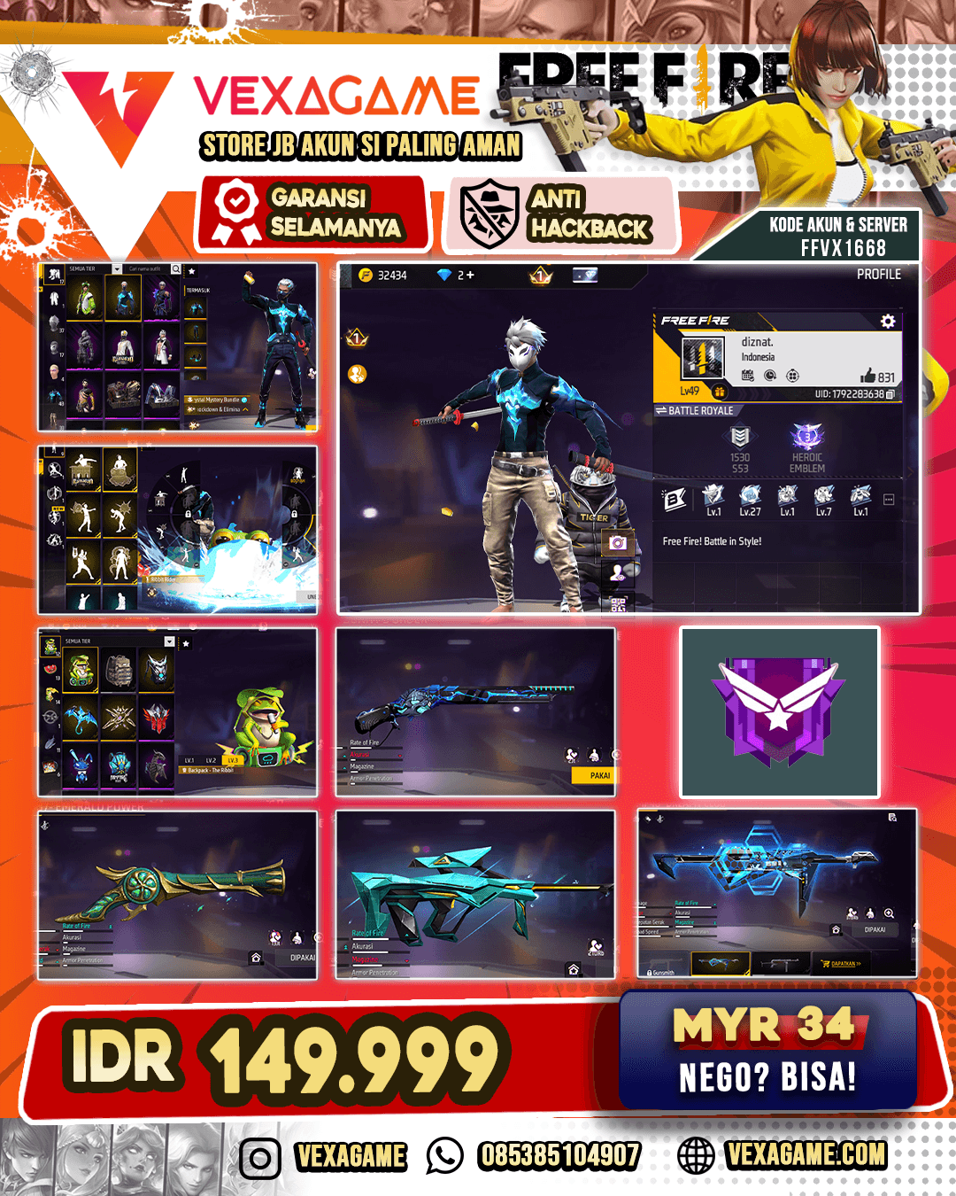 SG Terompet | SG Bunny's Order | Aug Aqua Firetaming | M40 Dreamy Club