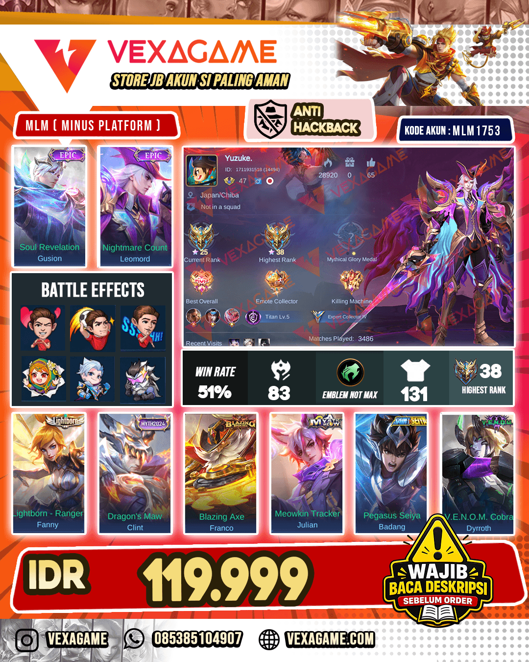 Leomord Epic X Gusion Epic