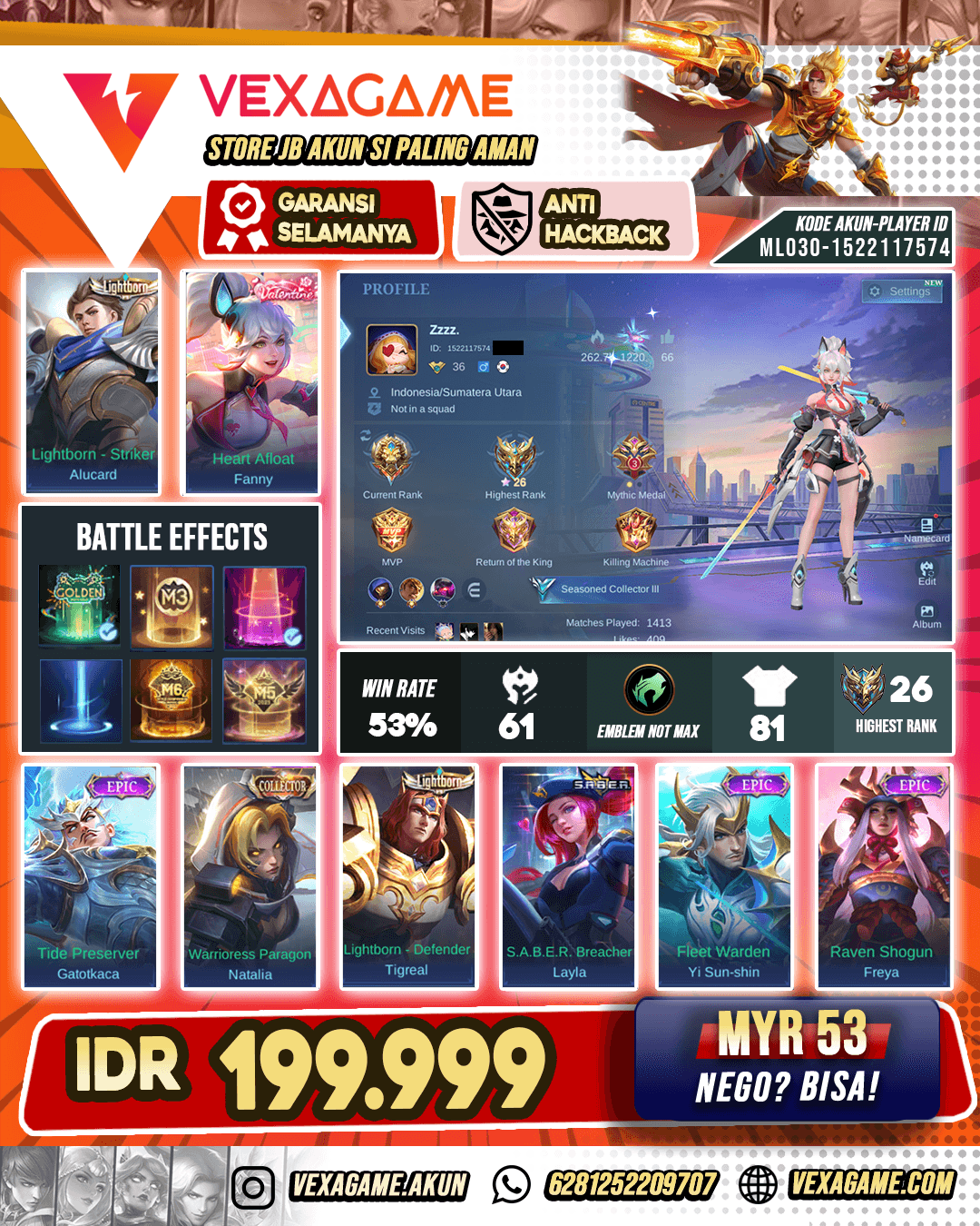 Fanny valentine Murah