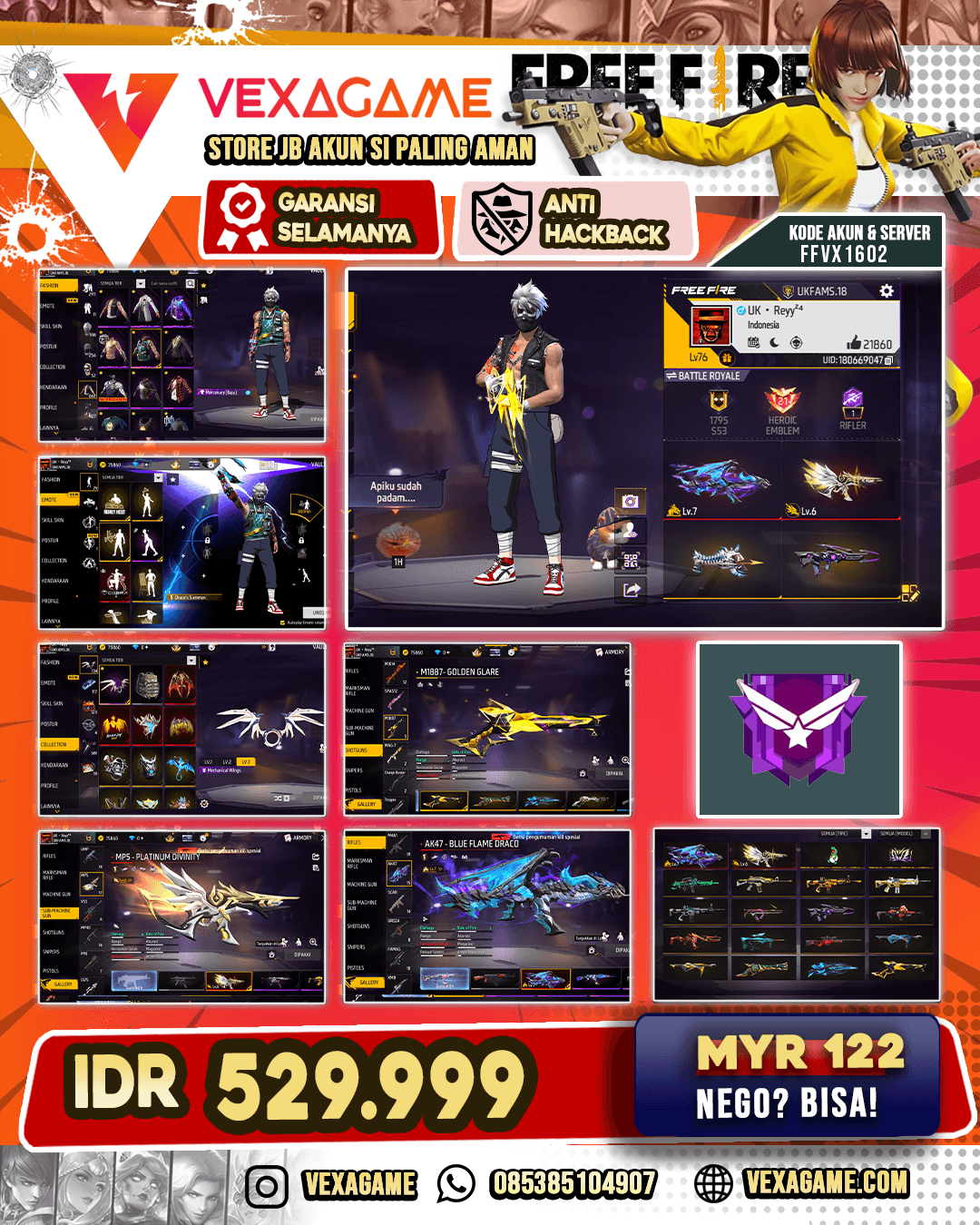 AKUN SEMI OLD | 2 EVO MAX 1 | SG 4 RASA | VAULT  660+