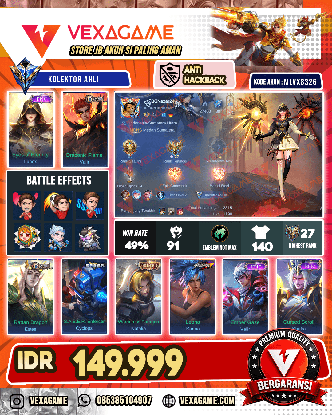 Lunox Epic X Valir Dragon Tamer