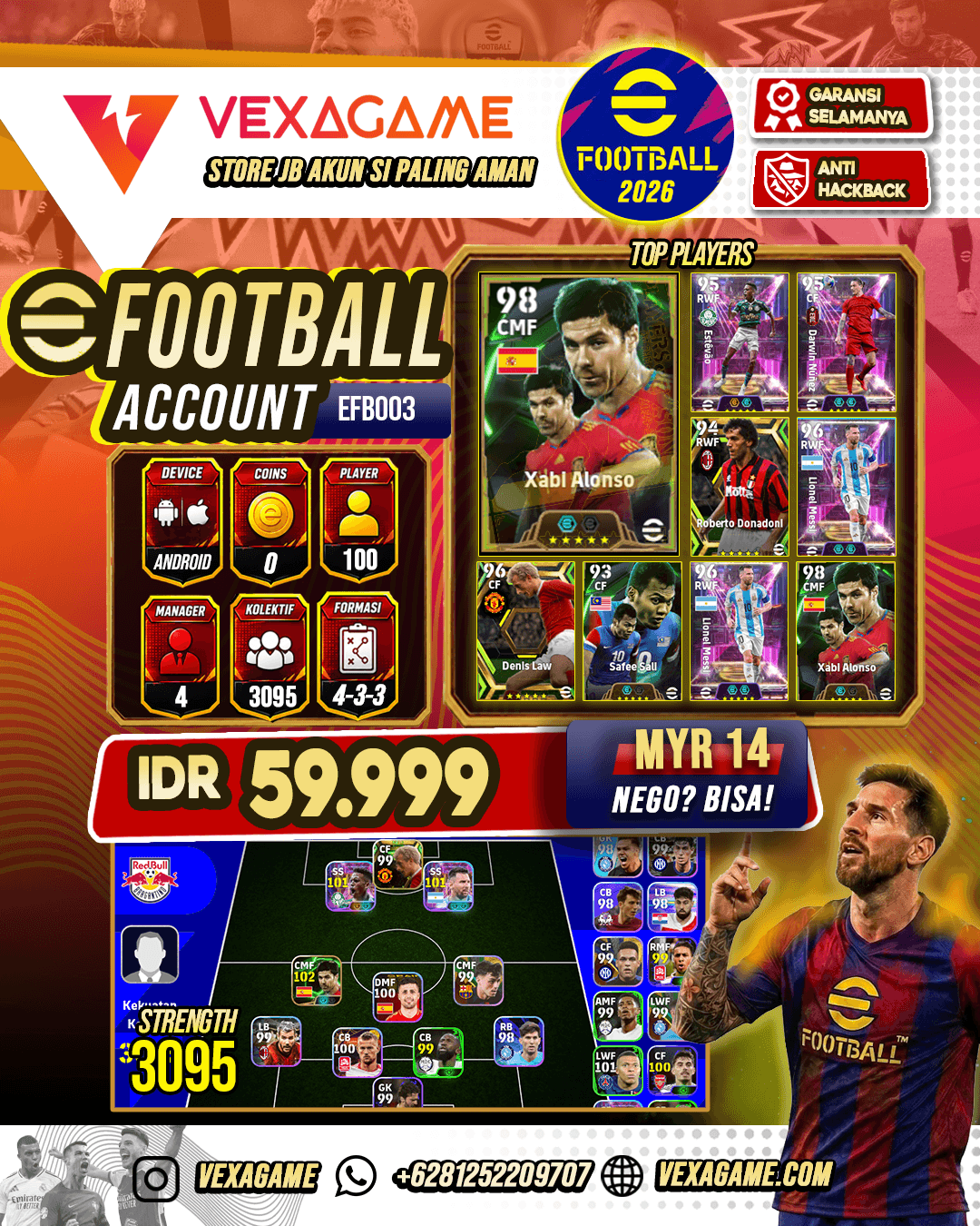 POWER 3095|1 Epic (Xabi Alonso) | 3 Highlight (Messi, Nunez, Estevao)