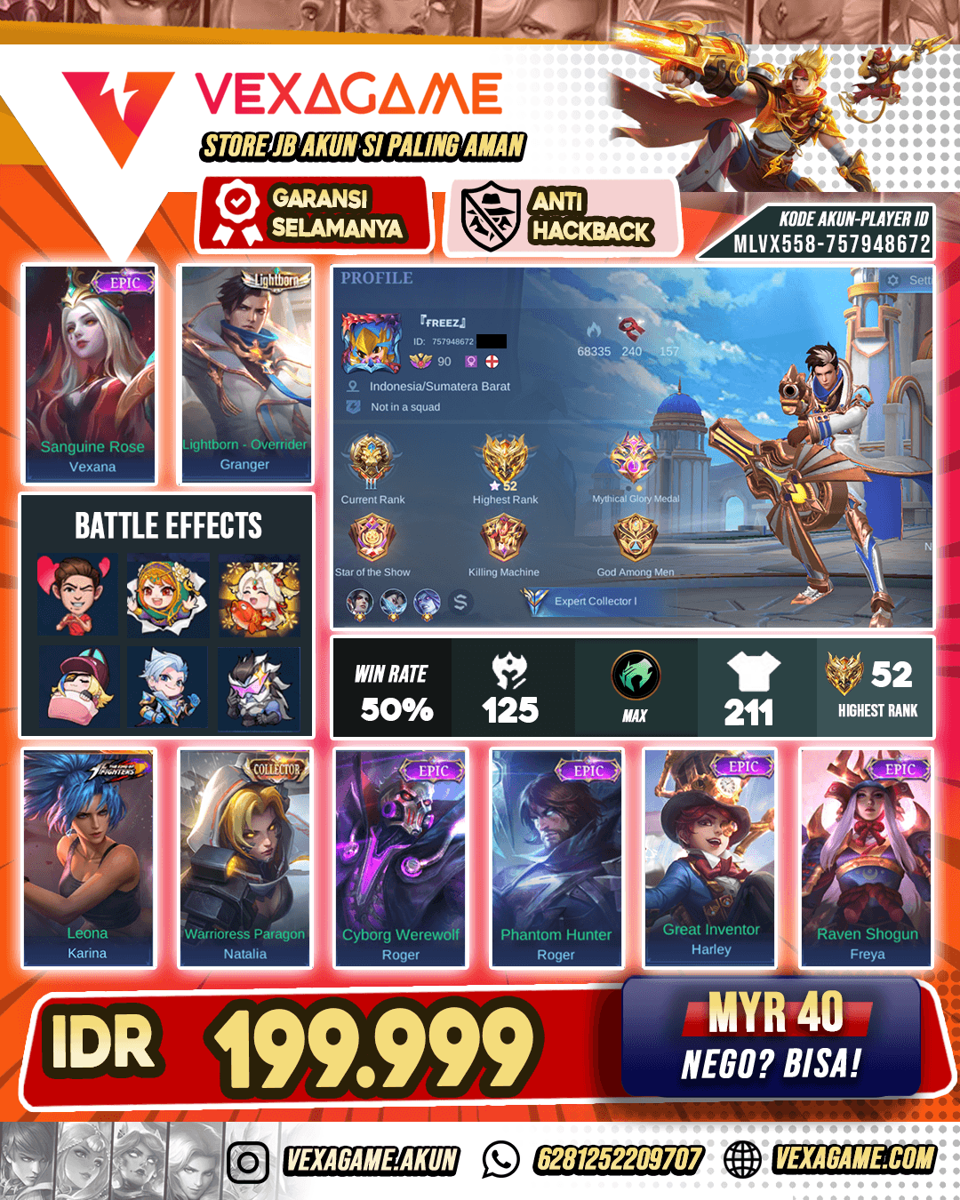 Granger Lightborn X Karina KOF Murah