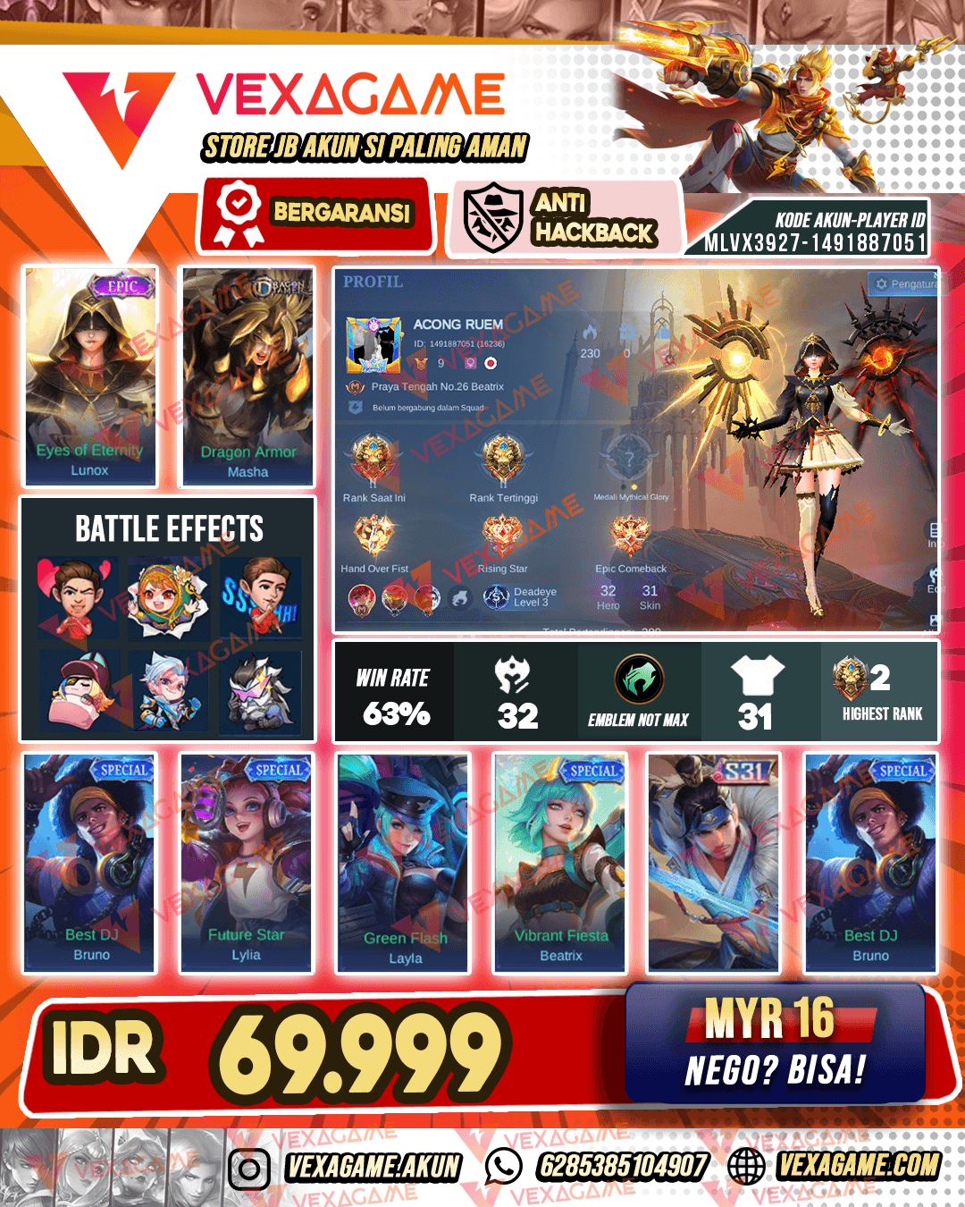 Lunox Epic X Masha Dragon Tamer