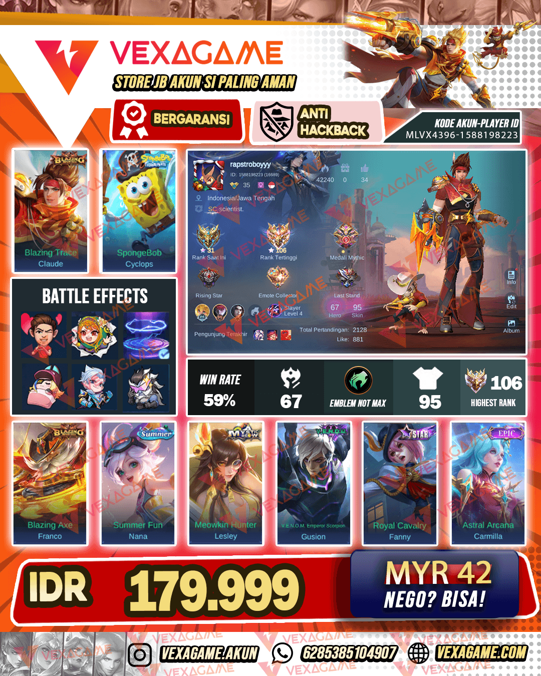 Claude Blazing | Ex Immo | Recal Tas  Tas