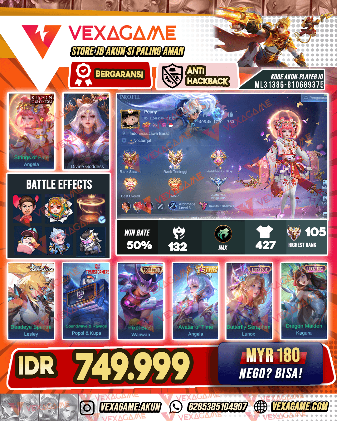1 Legend | Angela Kishin |  Lesley Asphirant | 2 Transformer | wanwan CC | tas Tas Merah ON