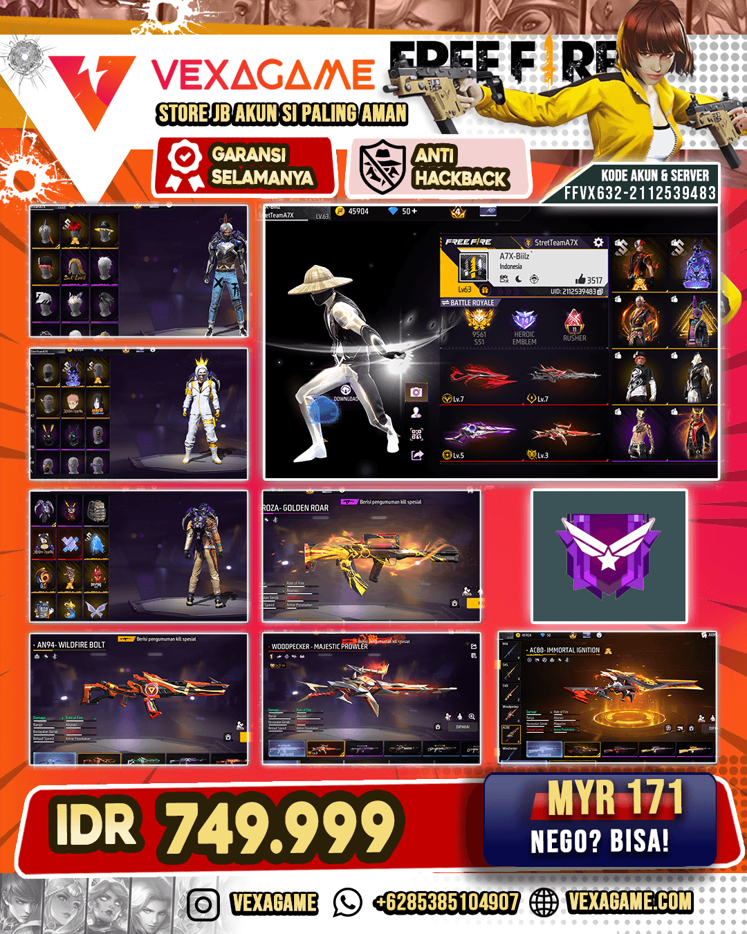 EVO SG PANJANG  MAX | SG EVO MAX | M60 DREMBREAKER | ACE80 IMMORTAL | VAULT  250+