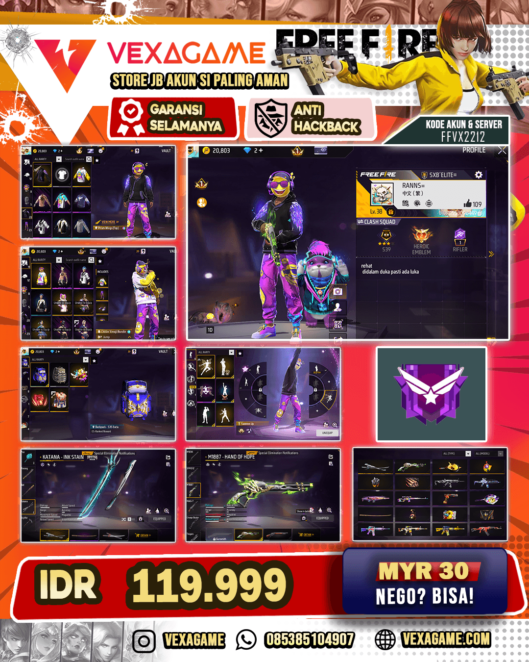 SG Lumut | Katana On | Baju Angel On |