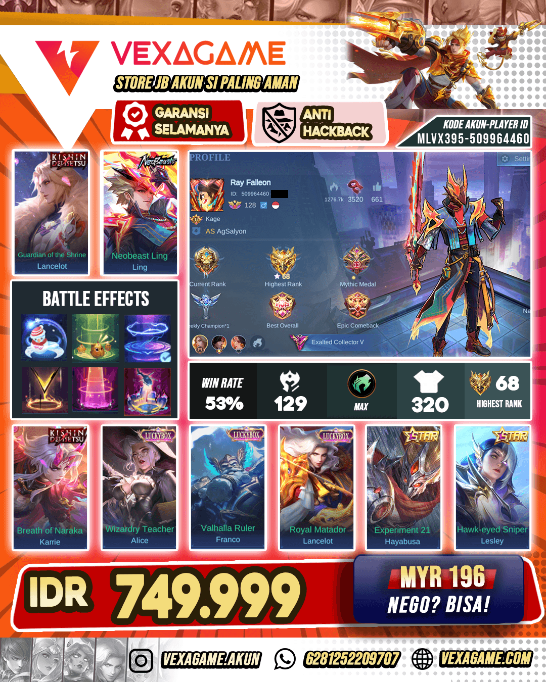 Ling NeoBeast X Lancelot Kishin Densetsu Murah