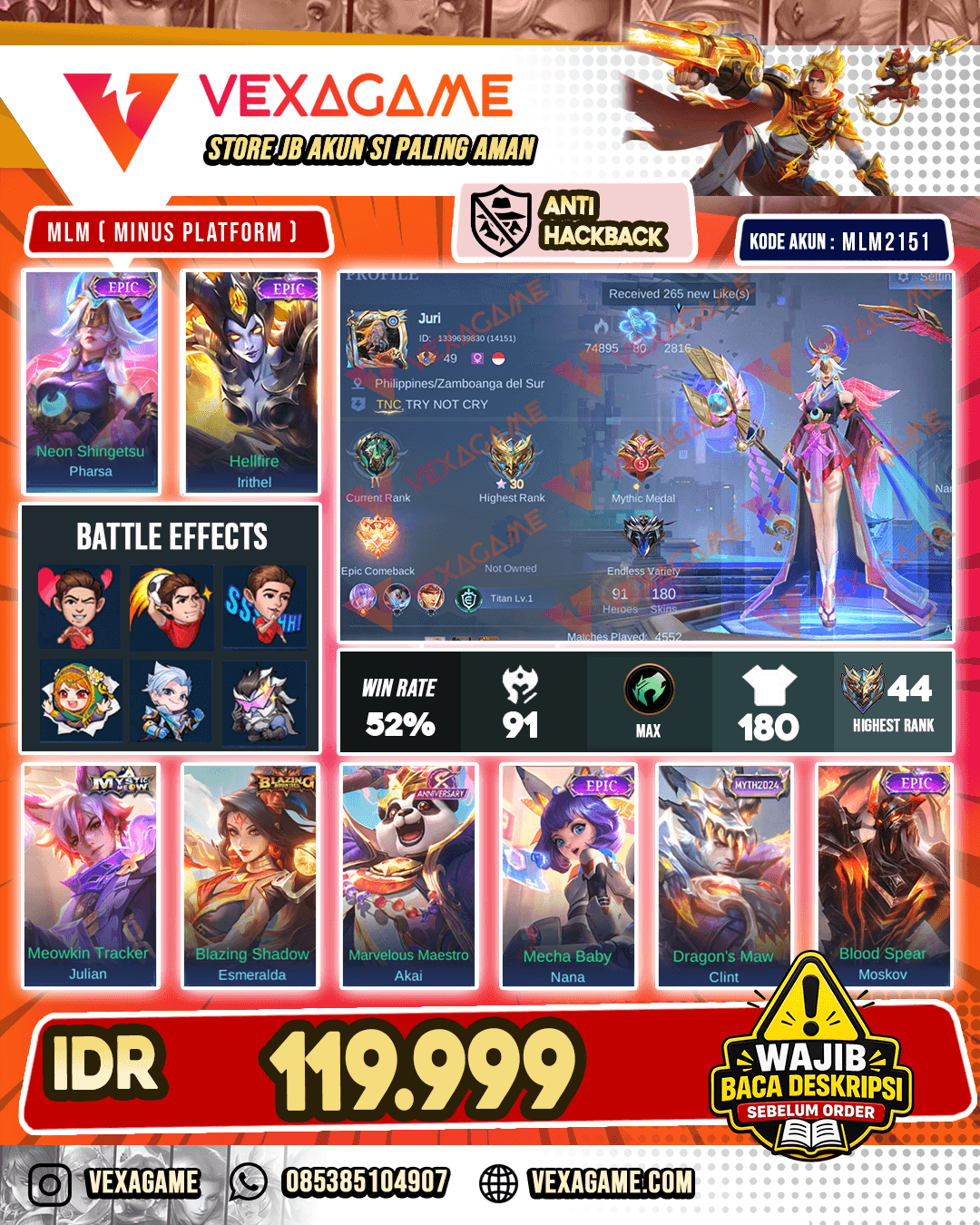 Pharsa Epic |  Irithel Epic