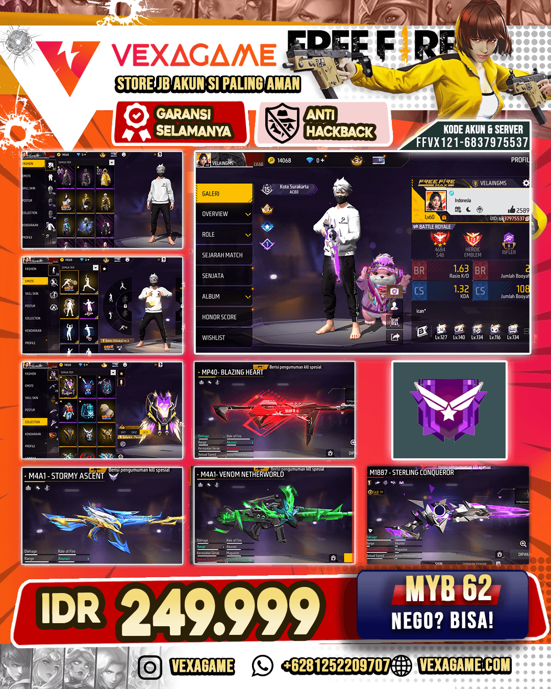 SG Sterling Conqueror Lv 6 | Paradox BackPack | Backpack Gara | Bundle Ganteng