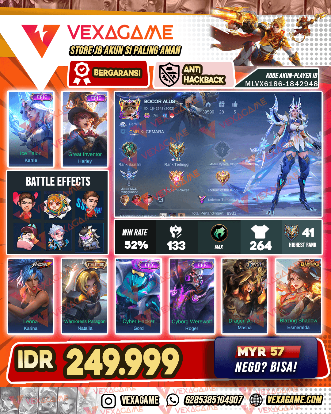 Karrie Epic X Harley Epic | Emblem MAX & Hero MAX
