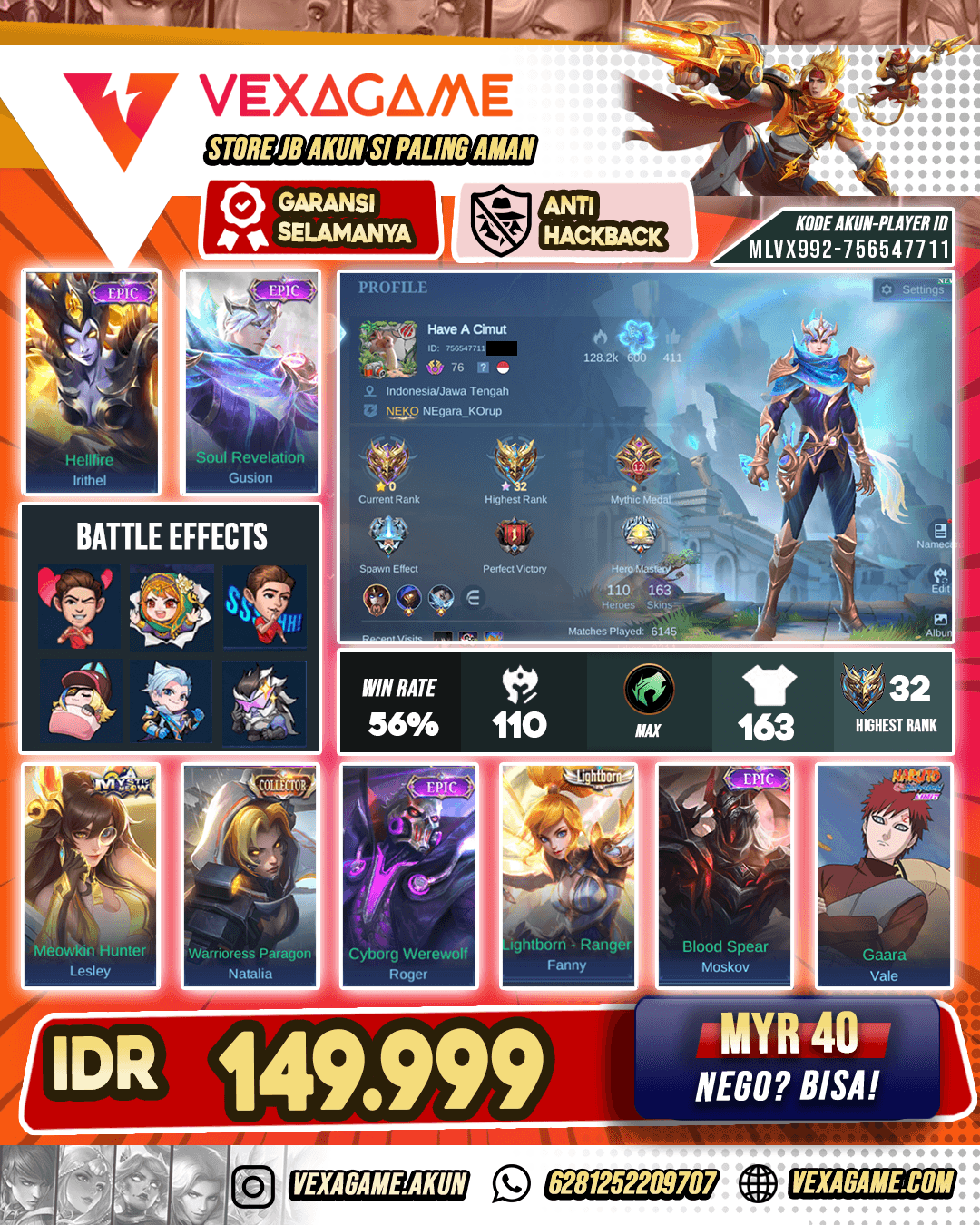 Gusion Epic | Fanny LB