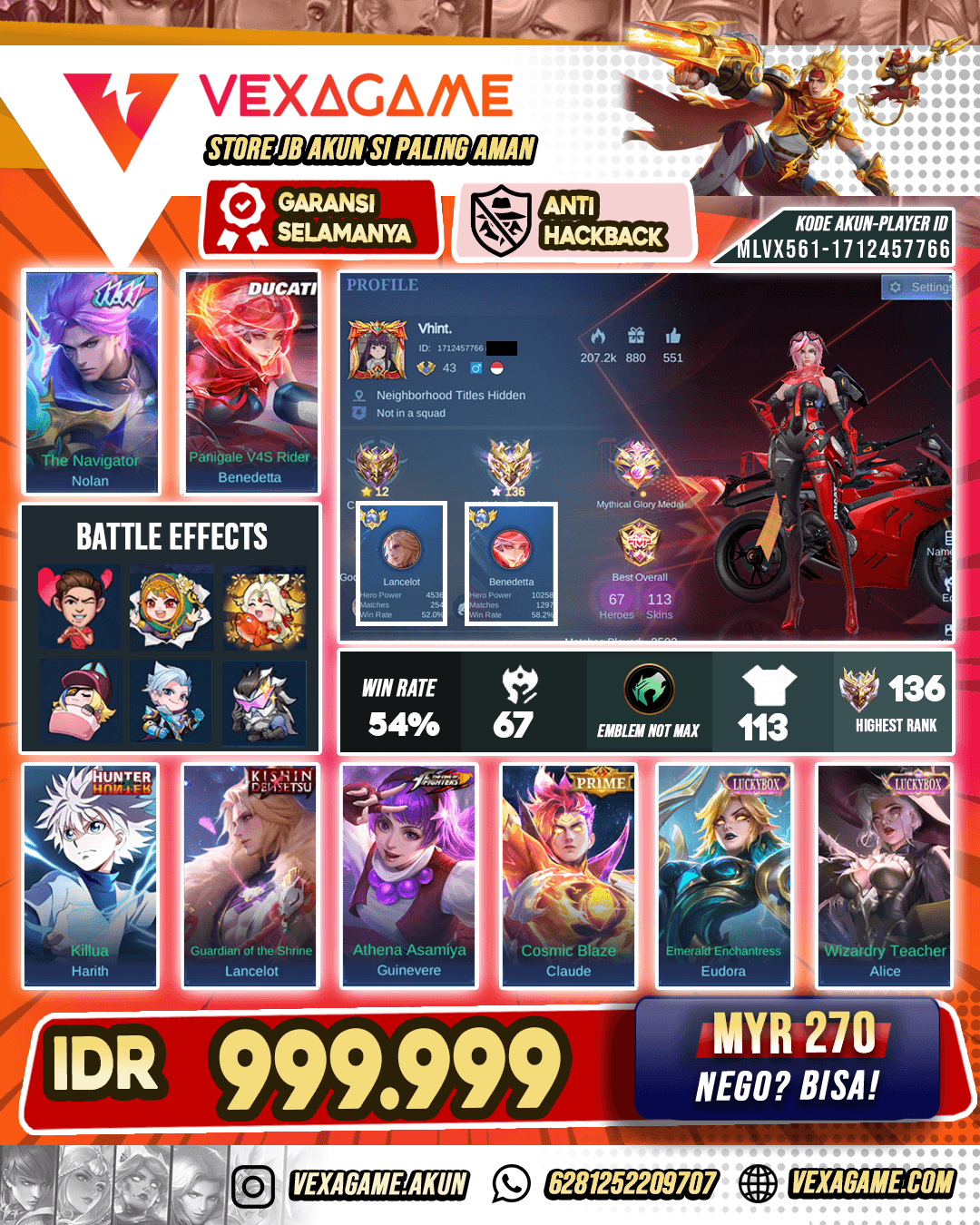 Benedetta Ducati | Harith HxH | Lancelot Kinshin Ex Global Benedetta & Lancelot