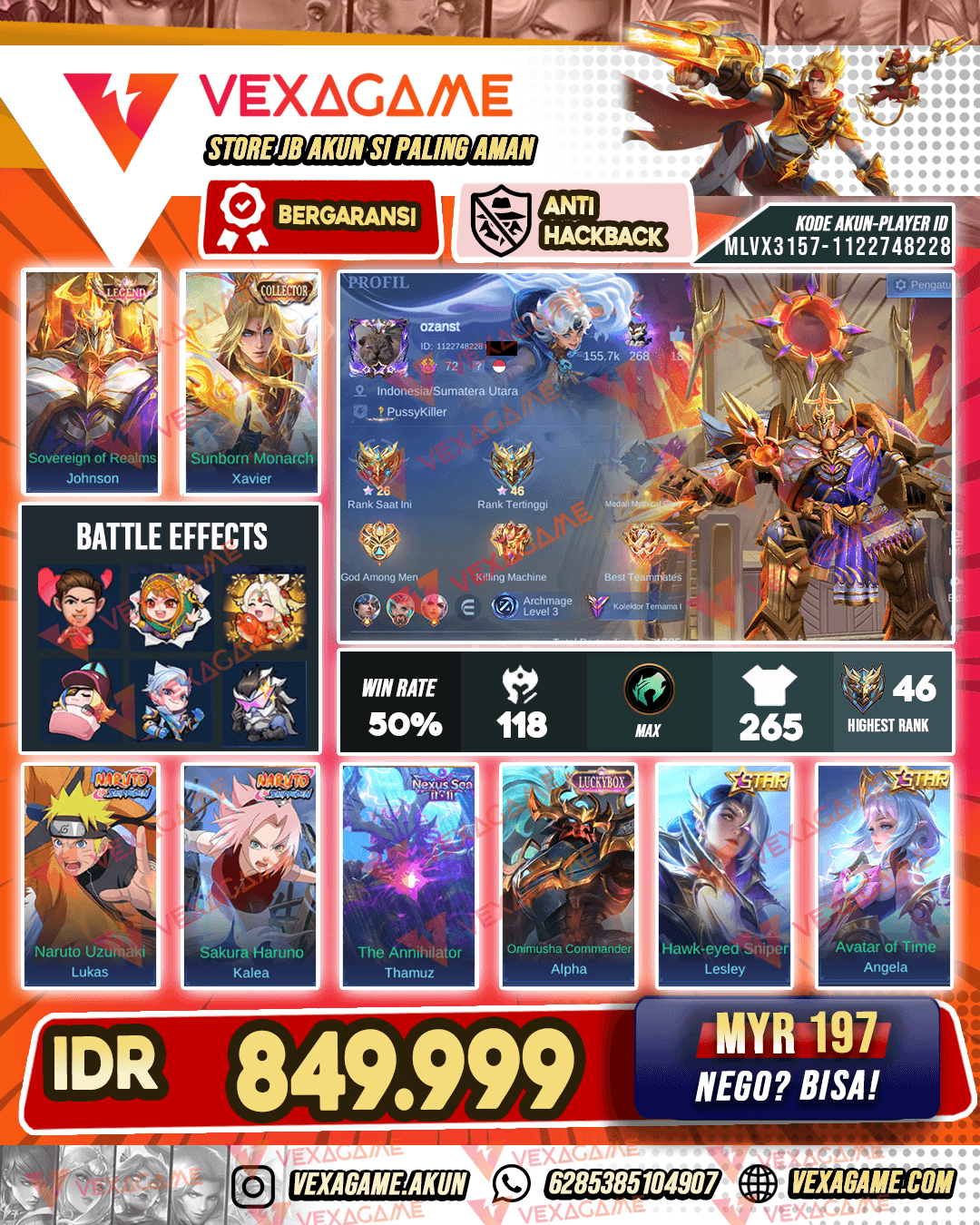 Jhonson Legend | Xavier Collector | 2 Naruto