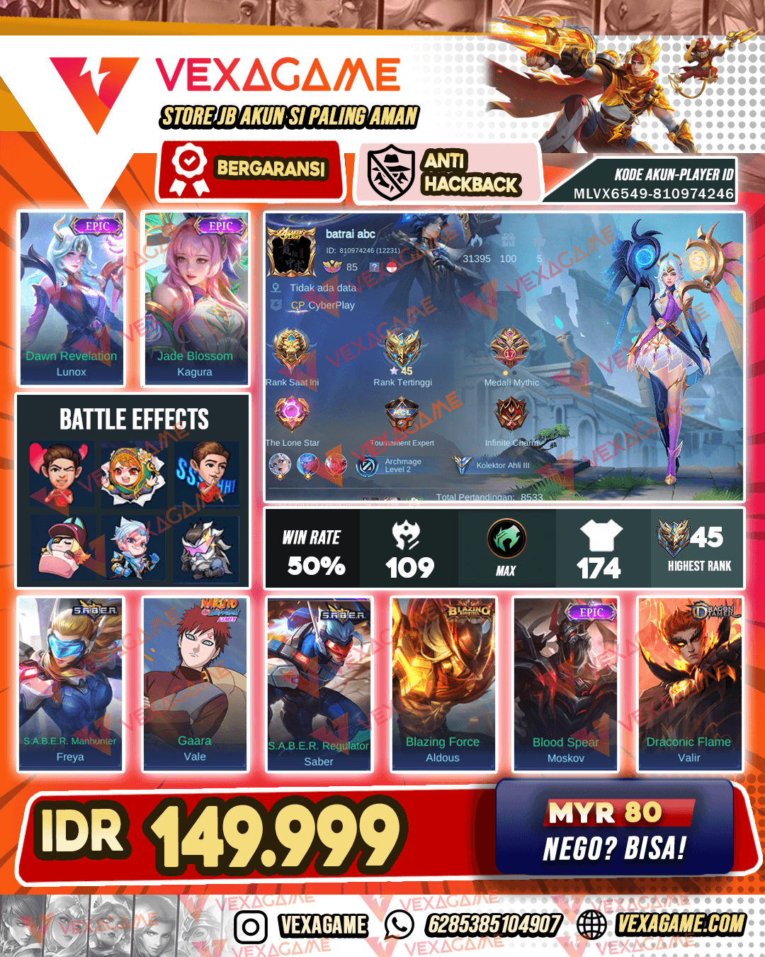 Lunox Epic | Kagura Epic | Emblem MAX