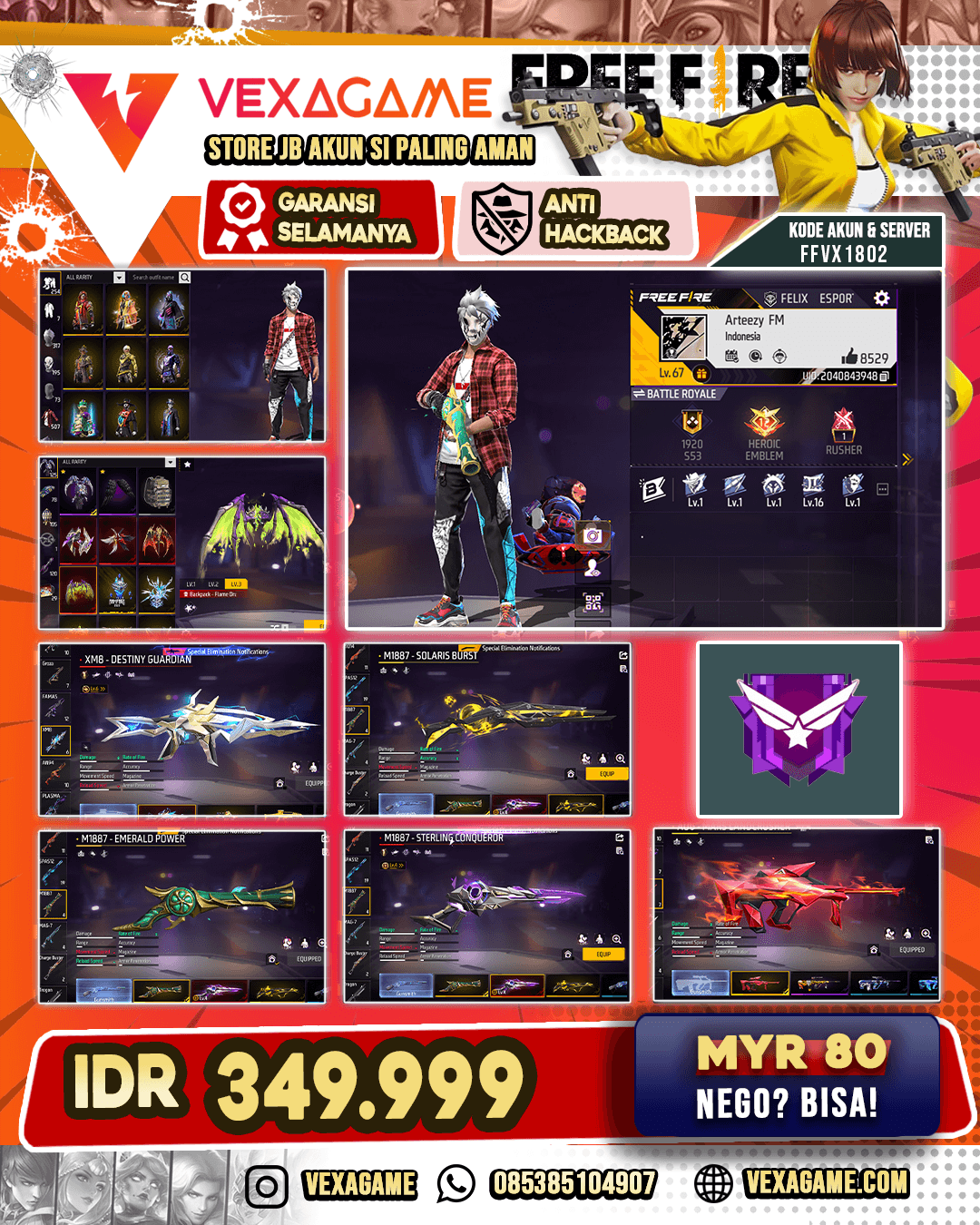 2 EVO 1 TW MAX | SG EVO x SG TROMPET x SG SOLAR | Anggel Biru ON |  Vault 500 ++