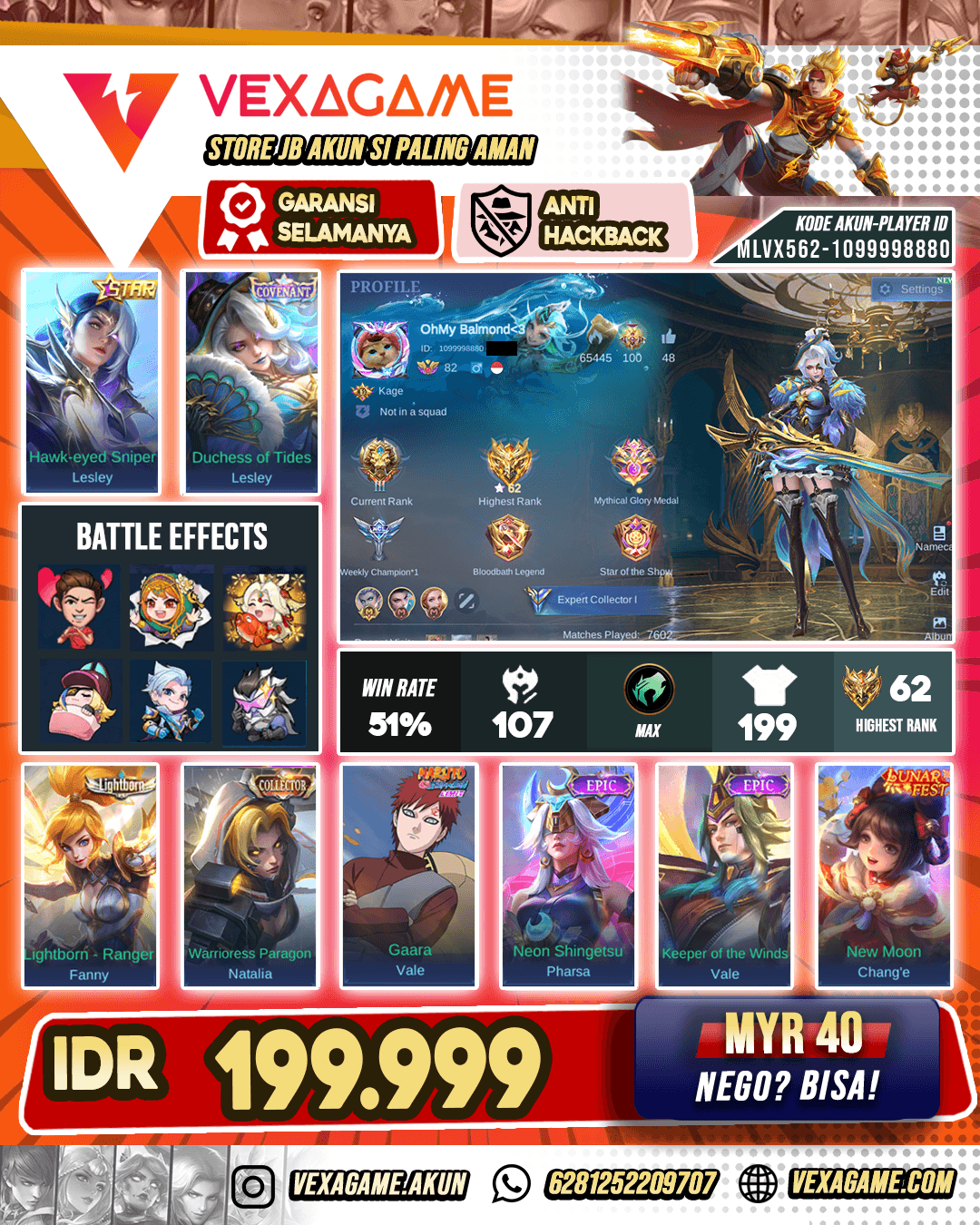 Lesley Convenant Murah Ex Glory
