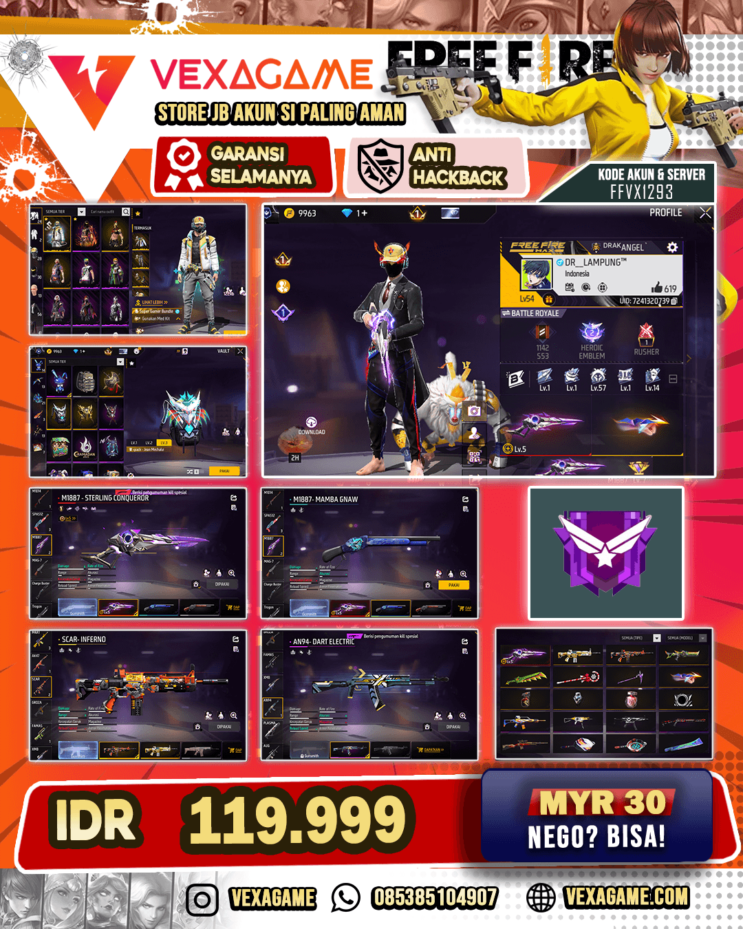 SG STERLING | SG MAMBA | SCAR 2 RASA | SUPER GAMER BUNDLE | VAULT 50 ++