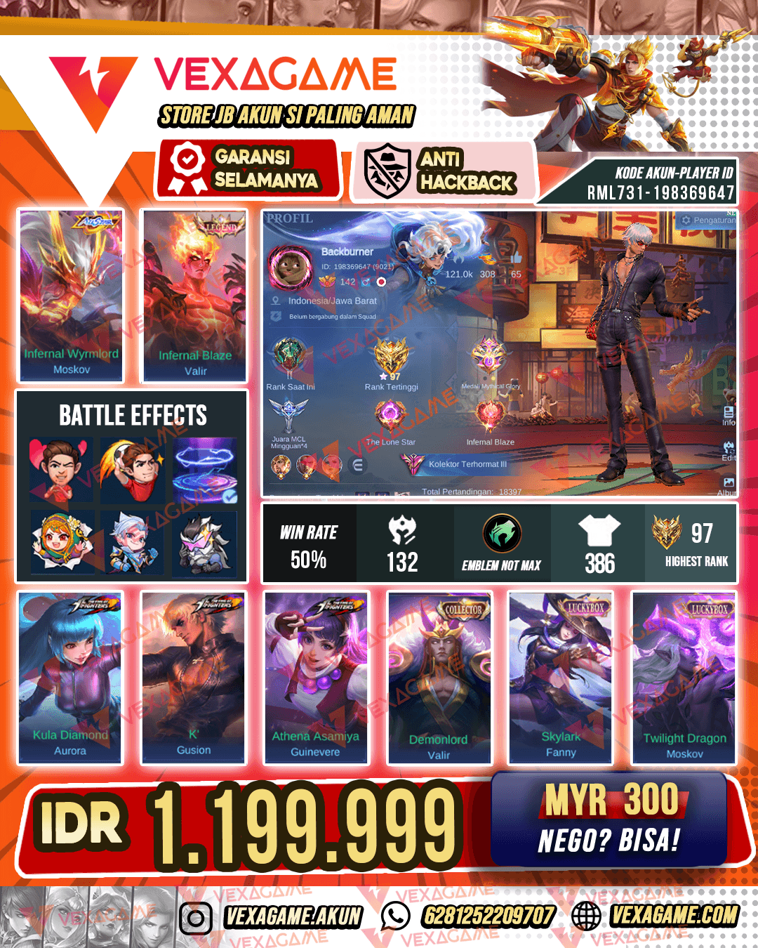Gusion KOF | moskov All Star | Tas - Tas ON