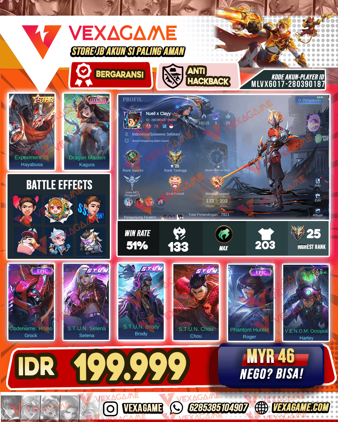 Hayabusa Anual STAR | Kagura Luckybox | 3 STUN | Hero & Emblem MX