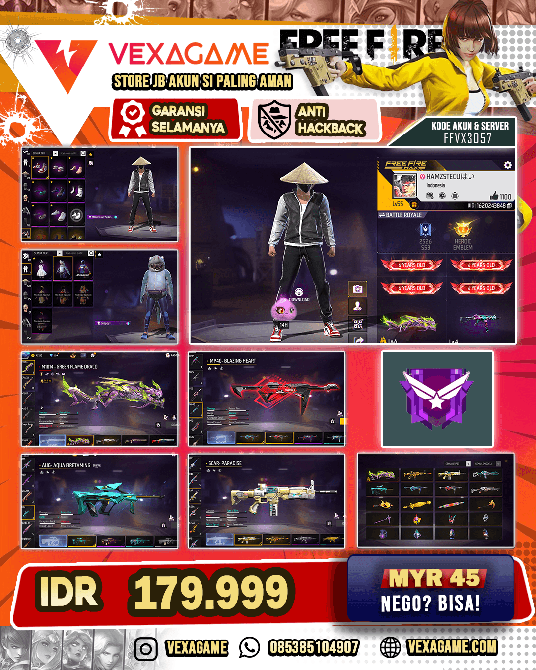 EVO SG PANJANG OTW MAX | EVO UMP OLD MAX MP40 Incu | HIU ON | Topi Jerami | Jordan X Nyeker | Backpack Black Dragon | Vault 200+