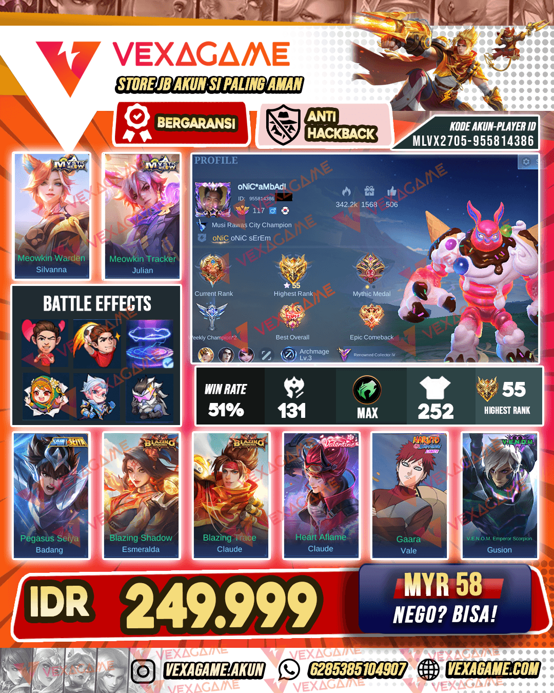 Silvanna Miaw X Julian Miaw | Hero MAX & Emblem MAX | Recall Tas Tas