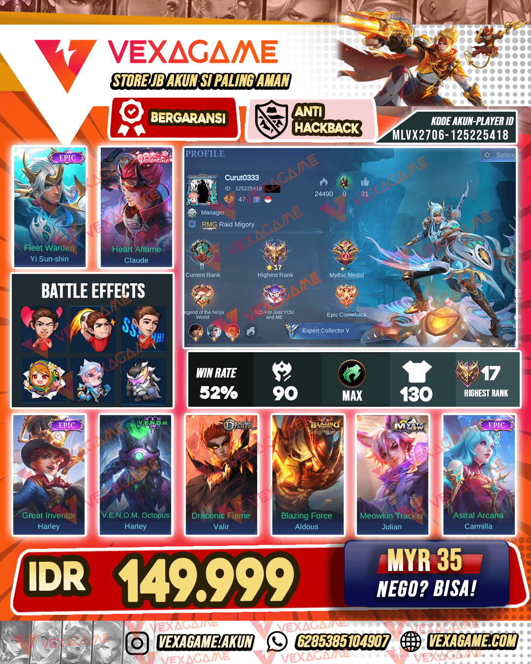 Yi Sun Shin Epic X Claude Valentine | Emblem MAX