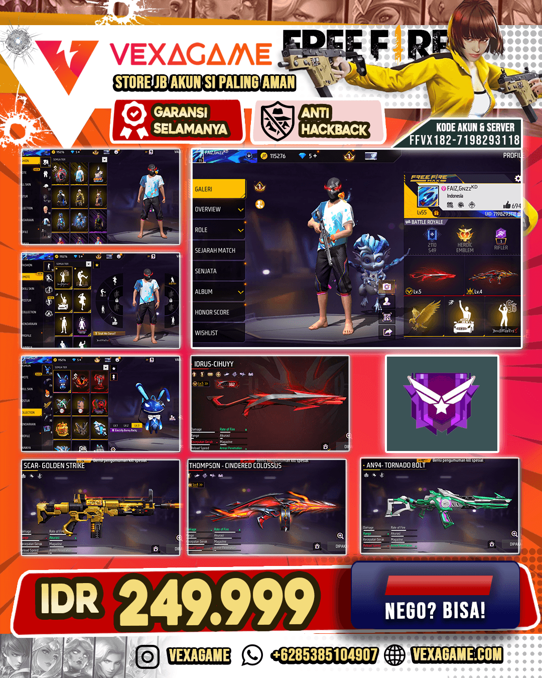 SG Idrus Cihuyy Lv 5 -Thompson Cindered Colossus Lv 4
