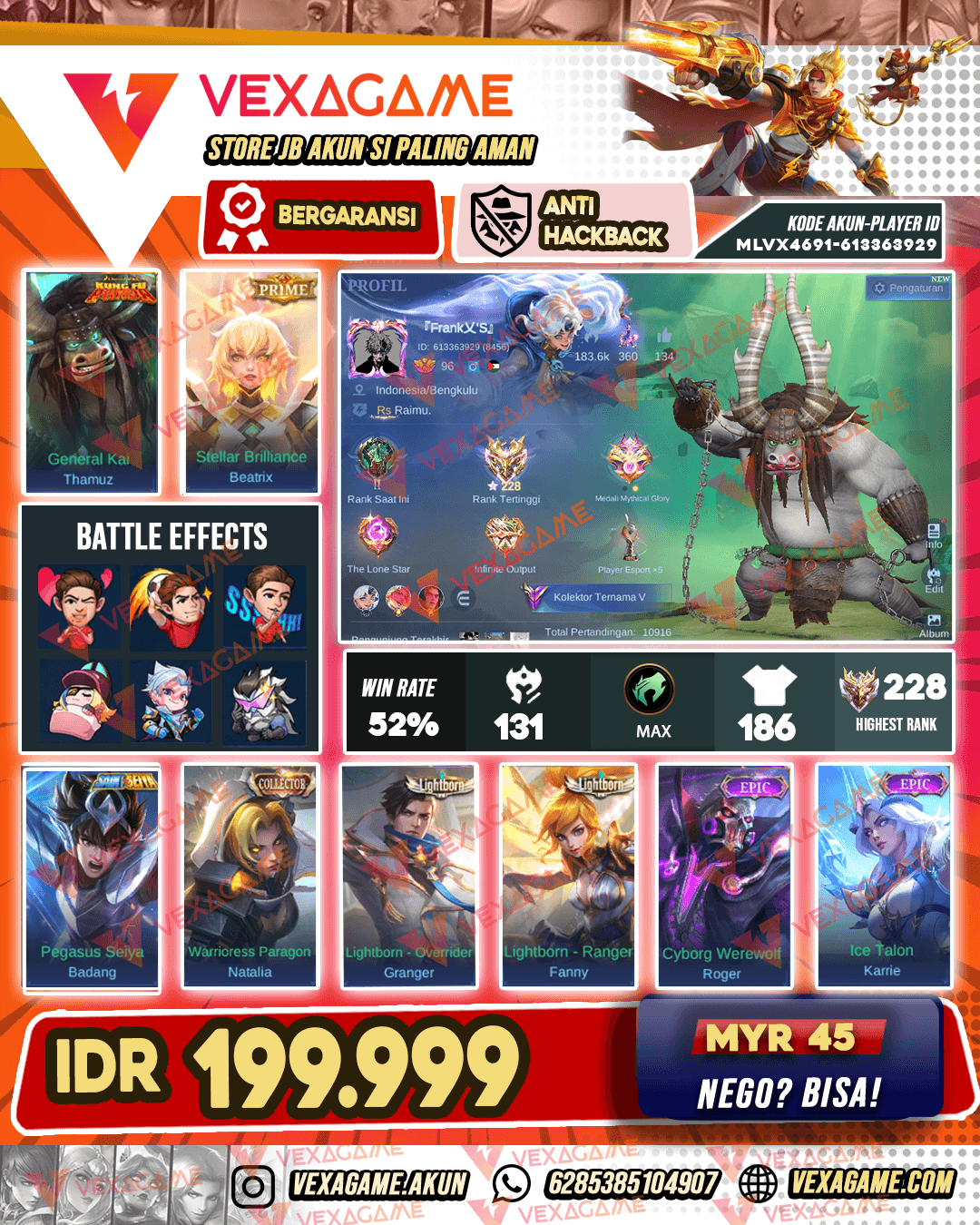 Thamuz Kungfu Panda X Beatrix Prime | Emblem MAX | Ex Immortal