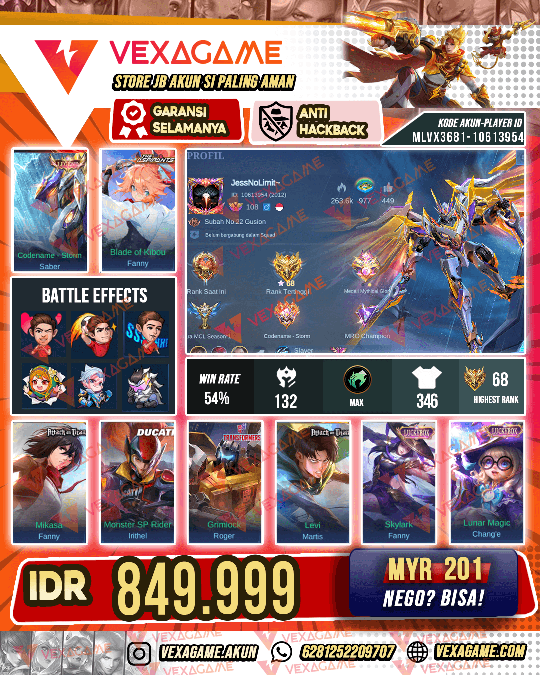 Saber Legend | Fanny Aspirants X Fanny Mikasa | Irithel Ducati