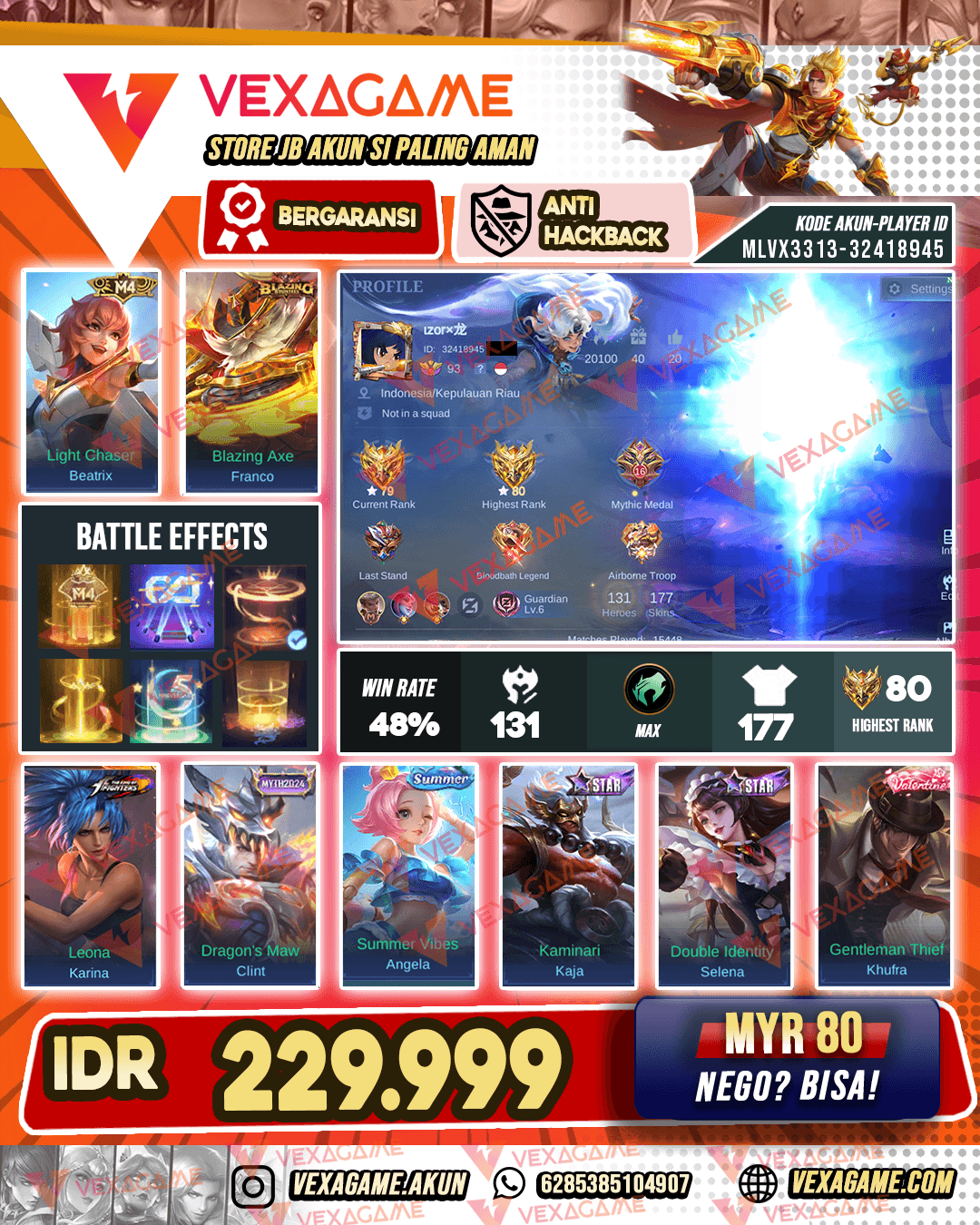 Polosan Tas _ Tas Merah | Emlbem + Hero MAX