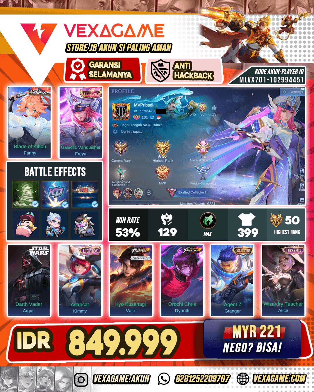 Freya Legend | Fanny Aspirant | Valir KoF|