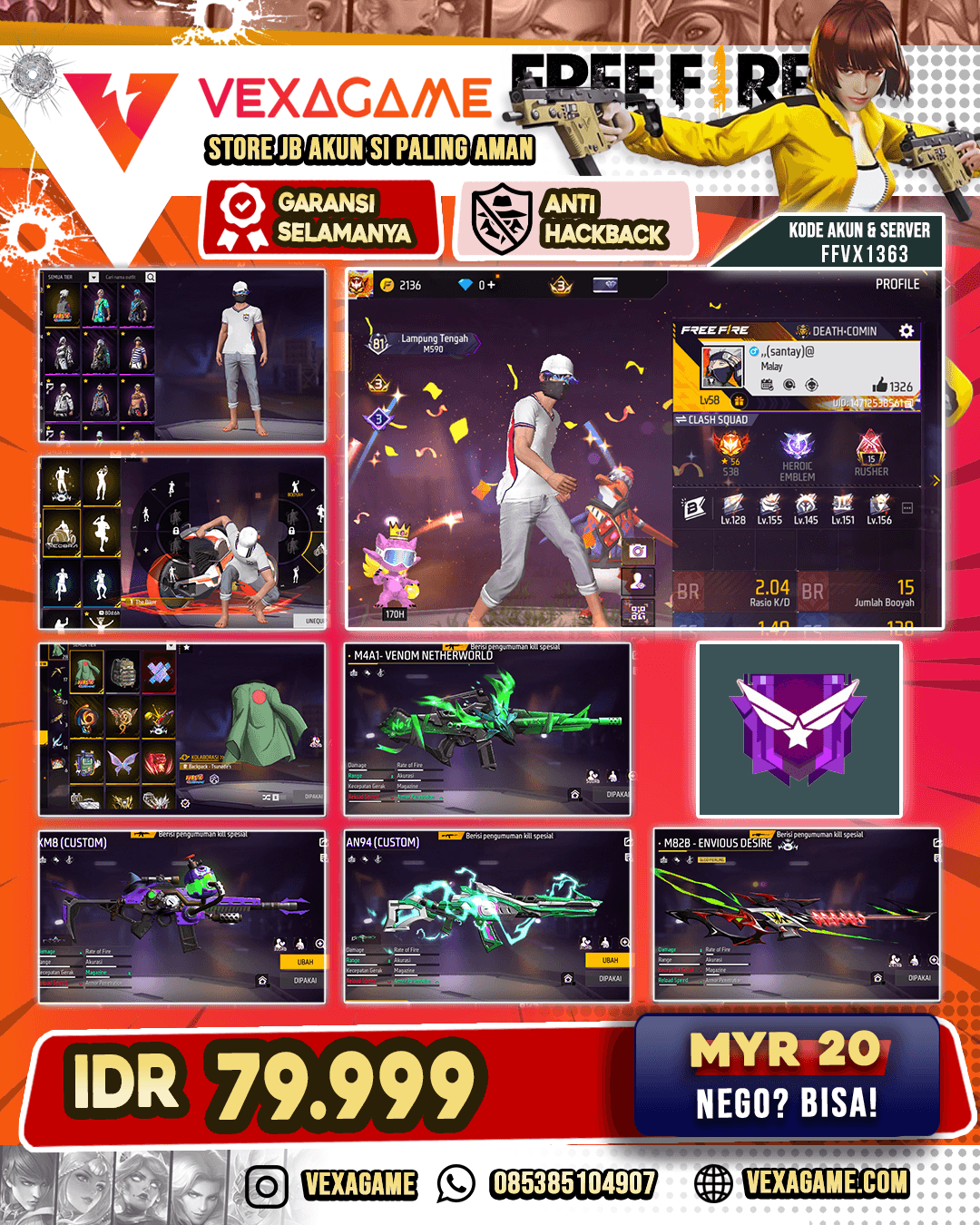 Bundle Kakhasi ON  | AN94 INCU | XM8 INCU | M4A1 NCU | Vault TW 100