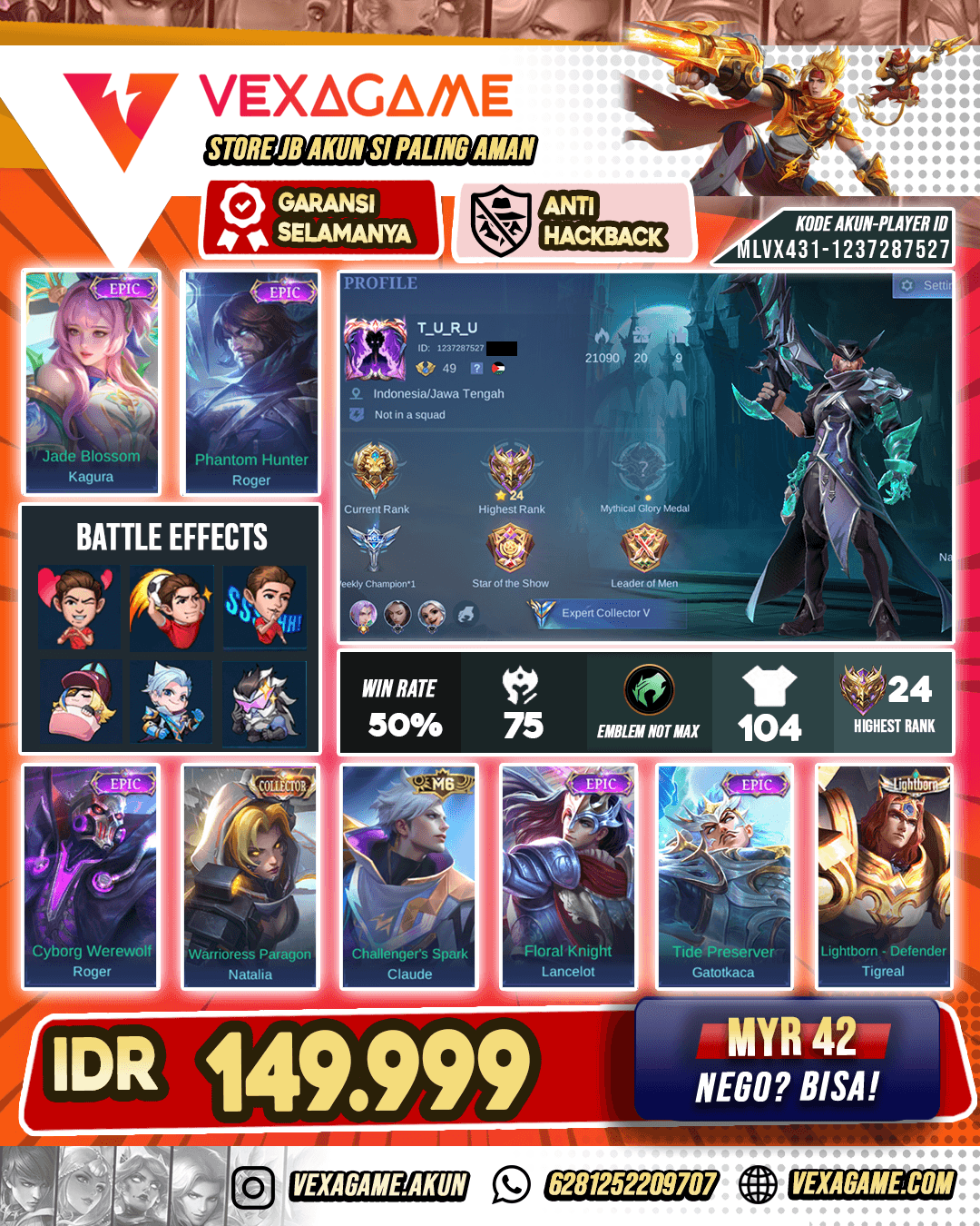 Roger Epic Murah