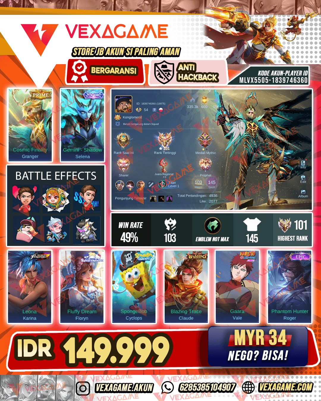 Granger Prime | Selena Zodiac | Ex Immortal