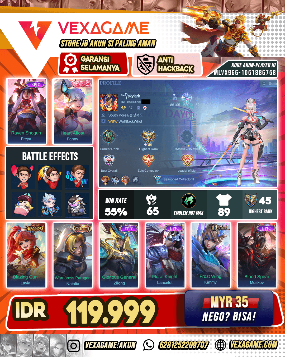 Fanny Valentine Murah