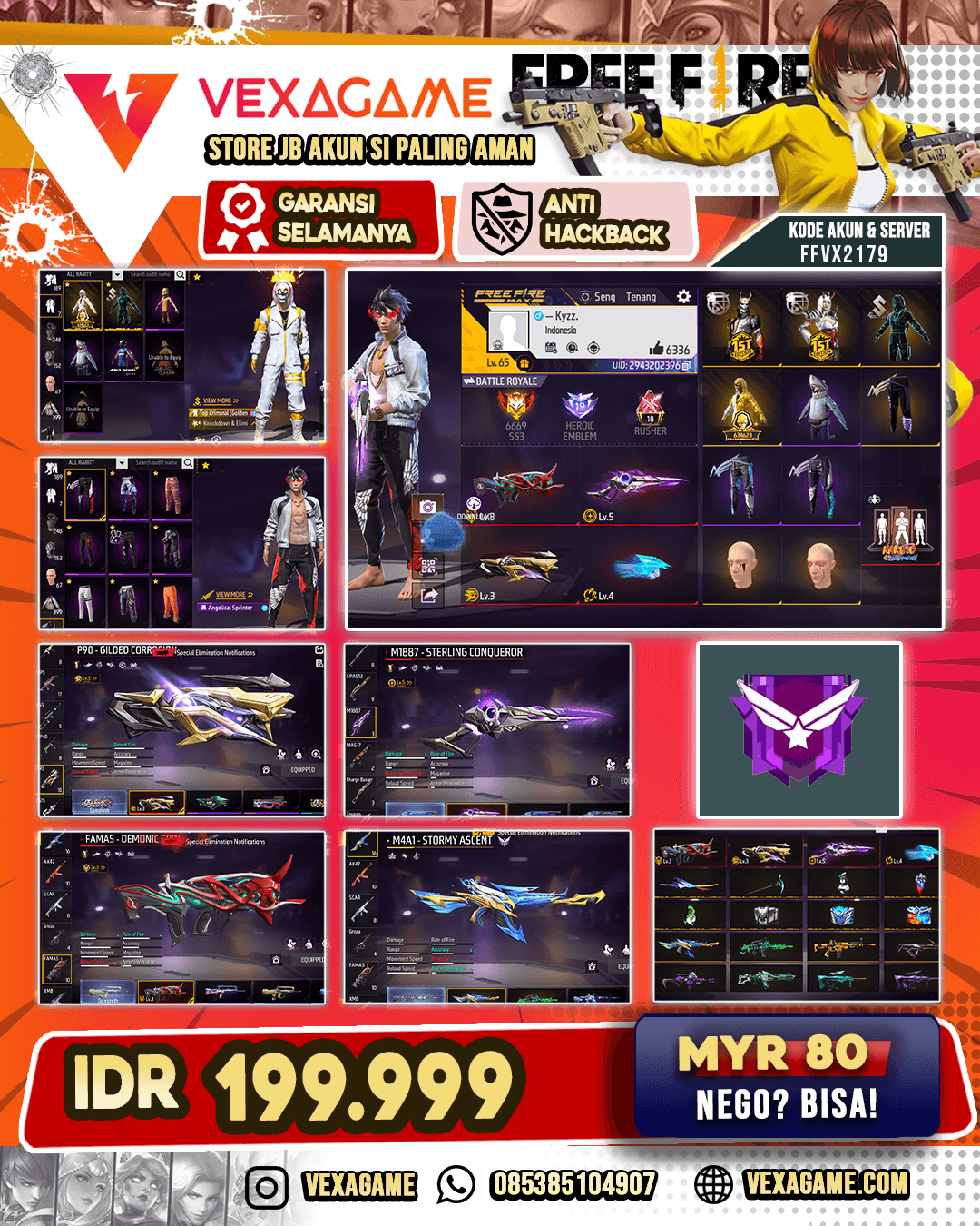 4 EVO | 1 OTW MAX | SG2 EVO OTW Gemuk | Bandit Emas X Ghost | C-Angel Merah | Vault OTW 400