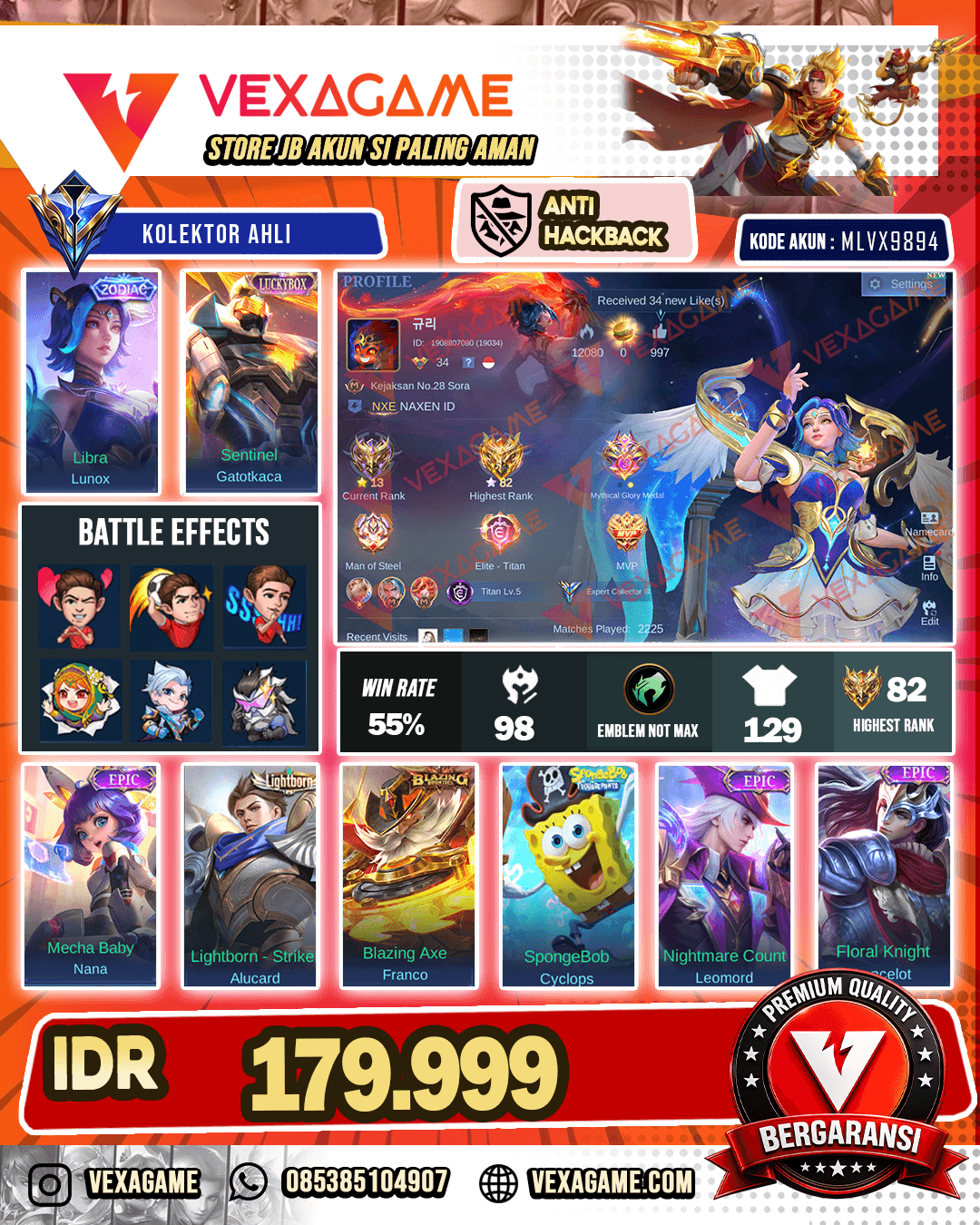 Lunox Zodiac | Gatot kaca Luckybox