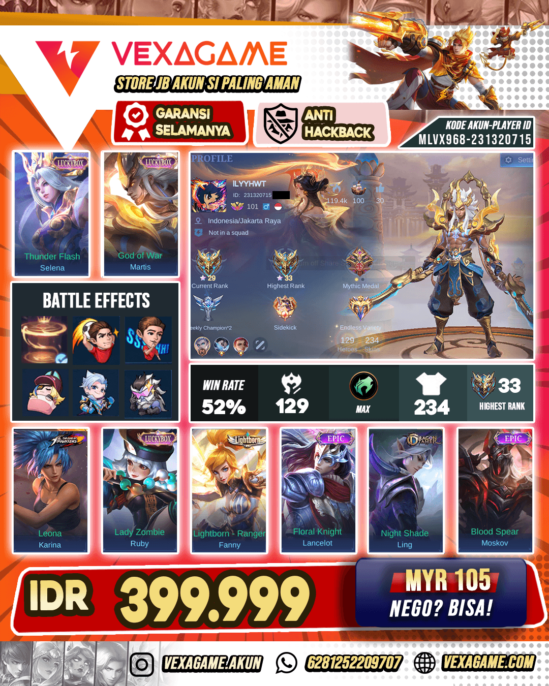 Martis Lucky Box | Selena Lucky Box | Ruby Lucky Box | Recall Tas Tas Merah