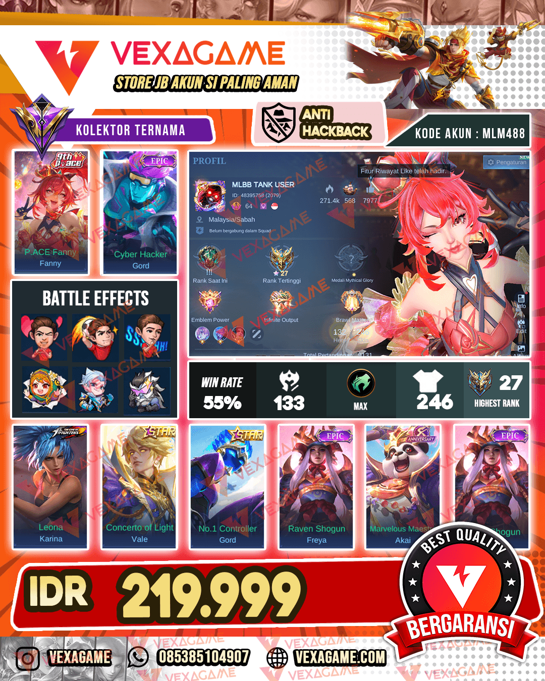 Fanny Pace | Gord Epic | Emblem Hero MAX