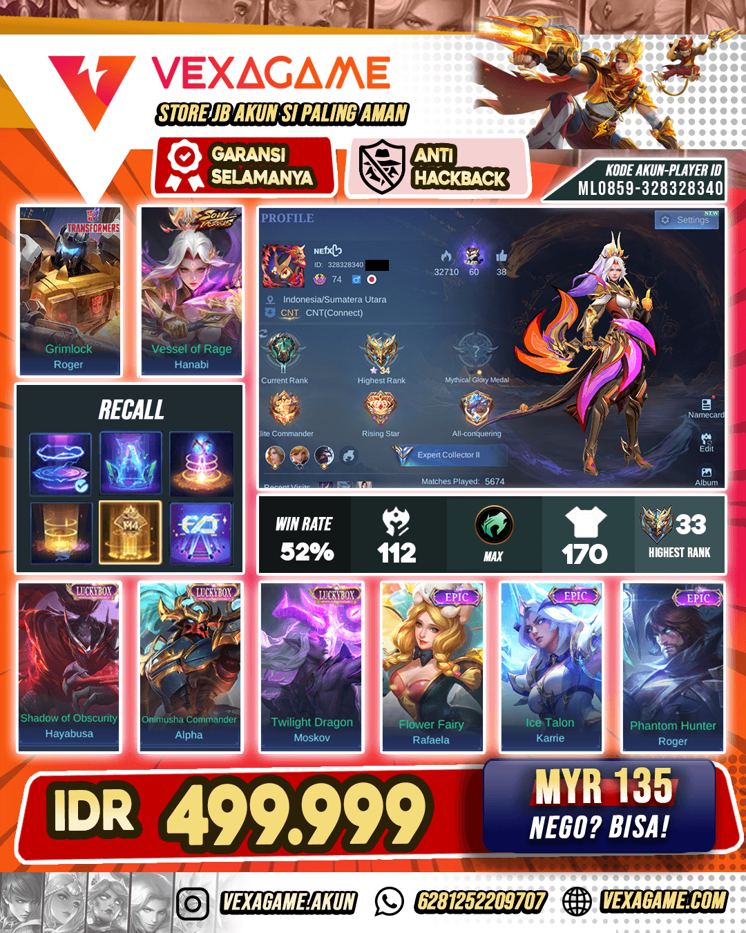 Hanabi Soul Vessel Murah