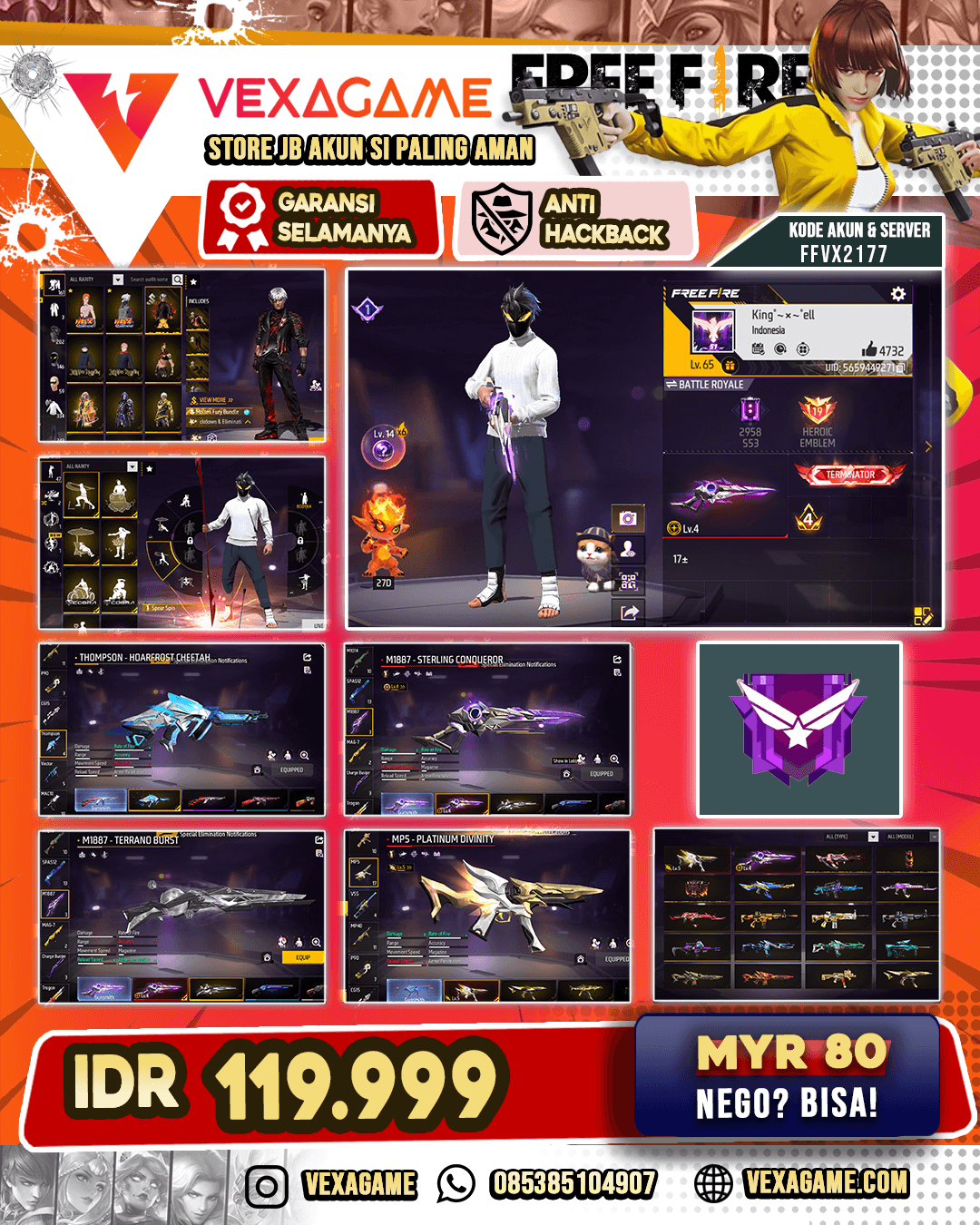 2 Evo Otw Gemuk | Gloo Wall Immortal | SG Abu Rokok X Mamba | Katana On |  Bundle Molter Fury X Naruto X JJK X Megumi | Vault 300++ | Emot 47 |