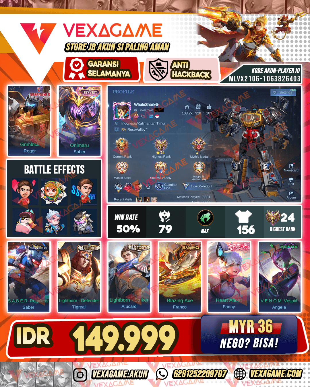 Roger Transformers | Saber Luckybox | Emblem MAX
