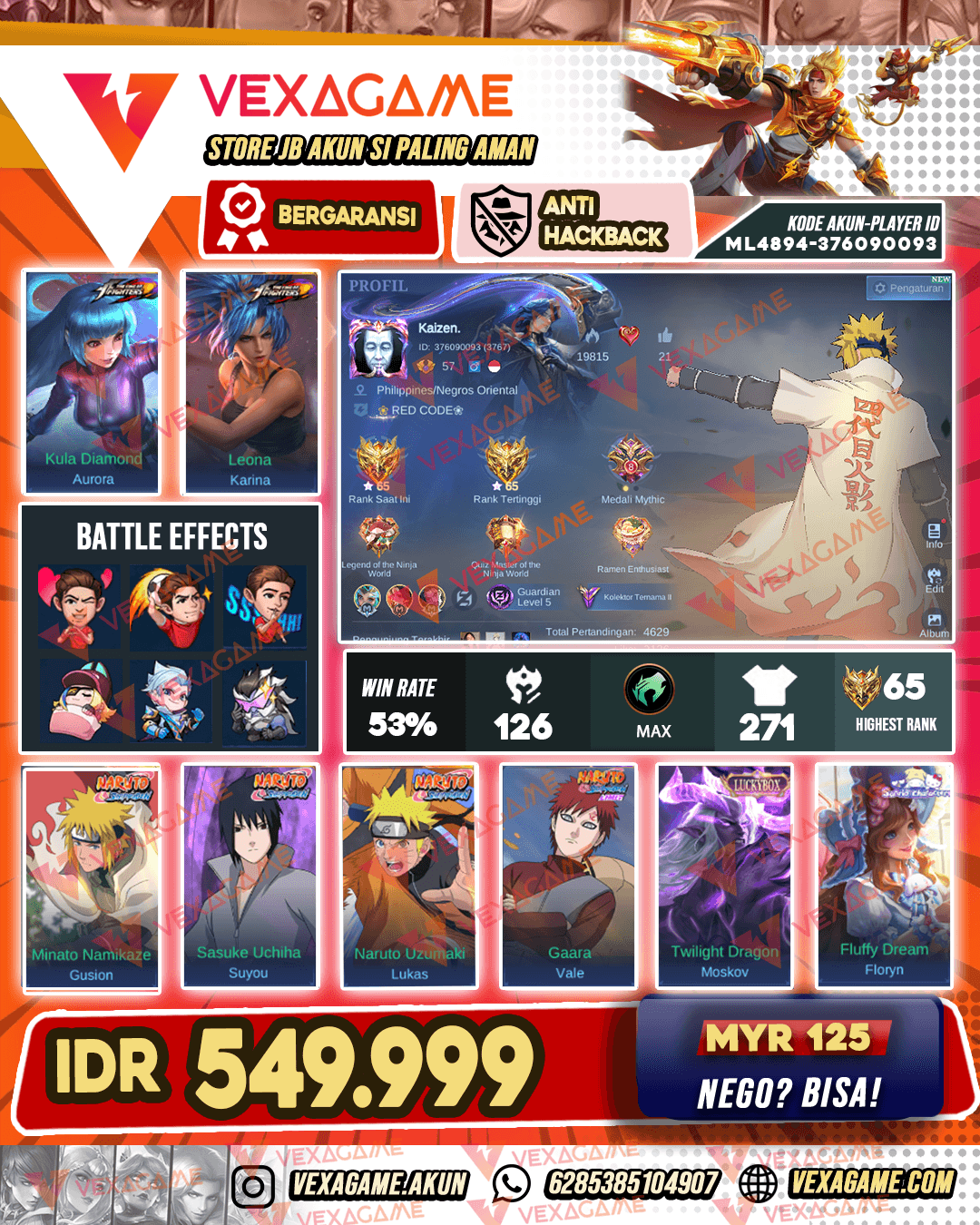 4 Skin Naruto | Aurora KOF
