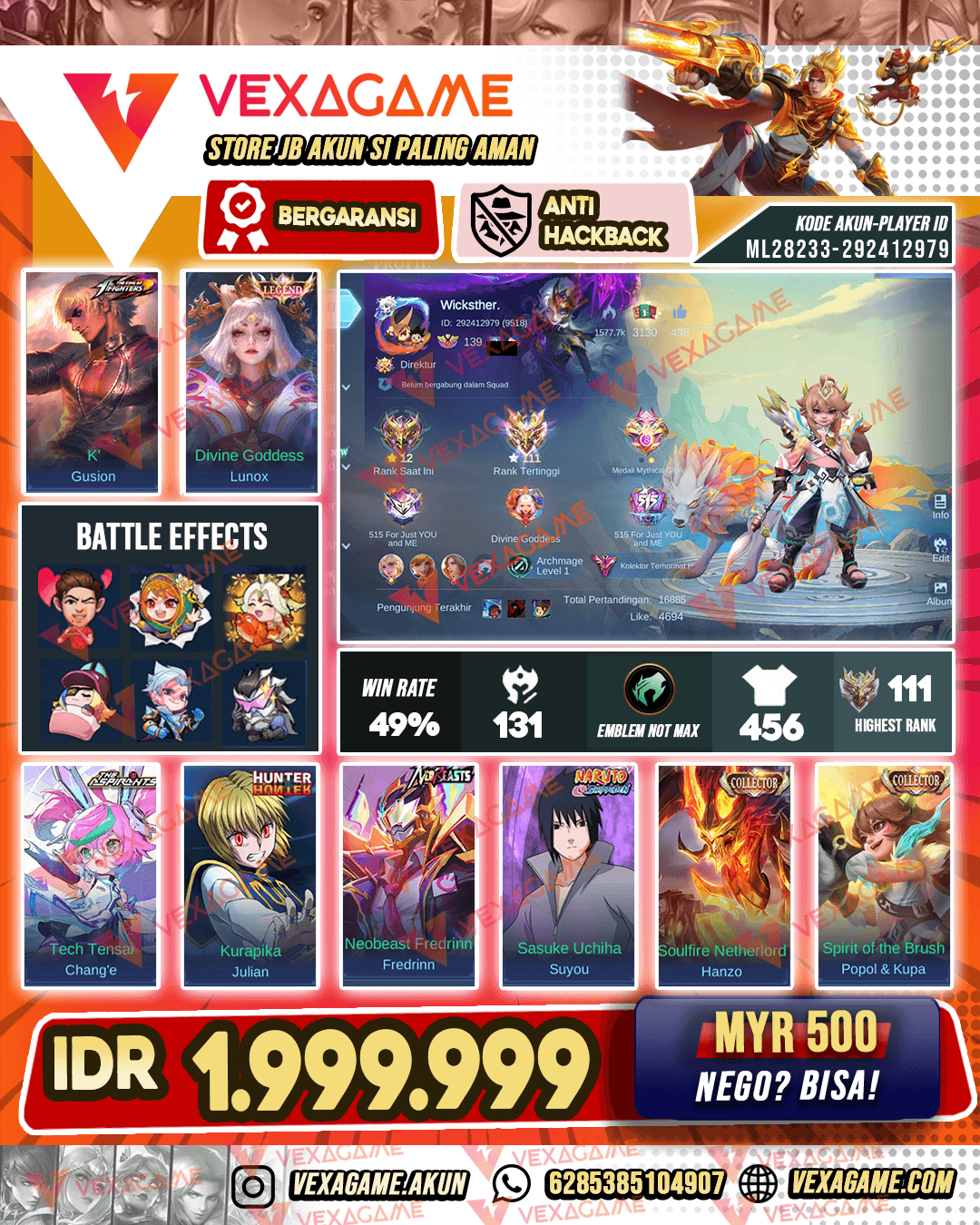 Lunox Legend | 2 CC | Fredrin Neobest