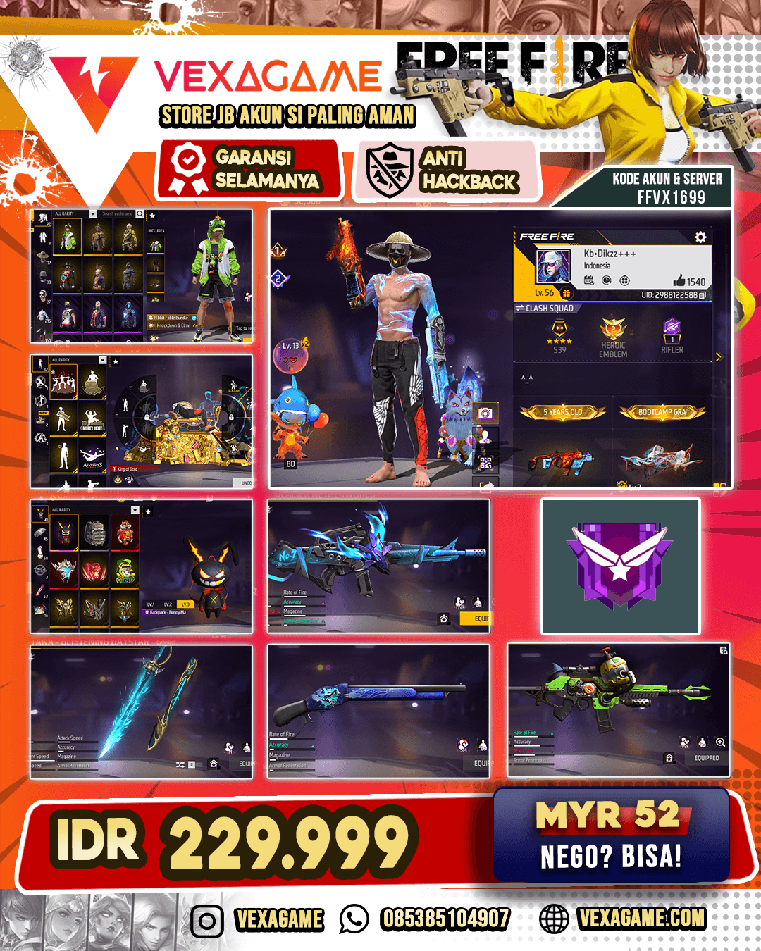 1 Evo Max | SG2 Mamba | Katana On | Cn On | Nyeker On | Emot 32